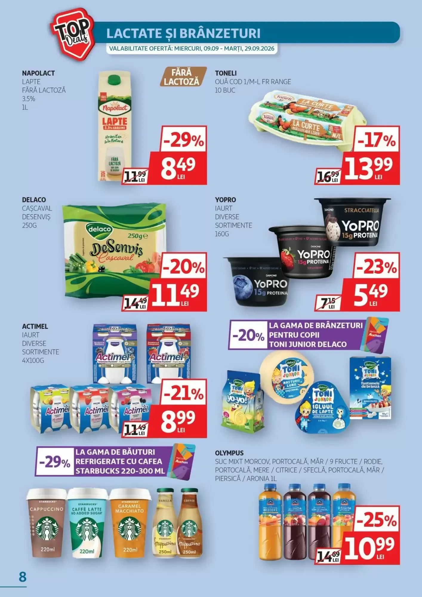 Catalog Catalog Auchan de la 9 septembrie până la 29 septembrie 2026 - Revista Pagina 8