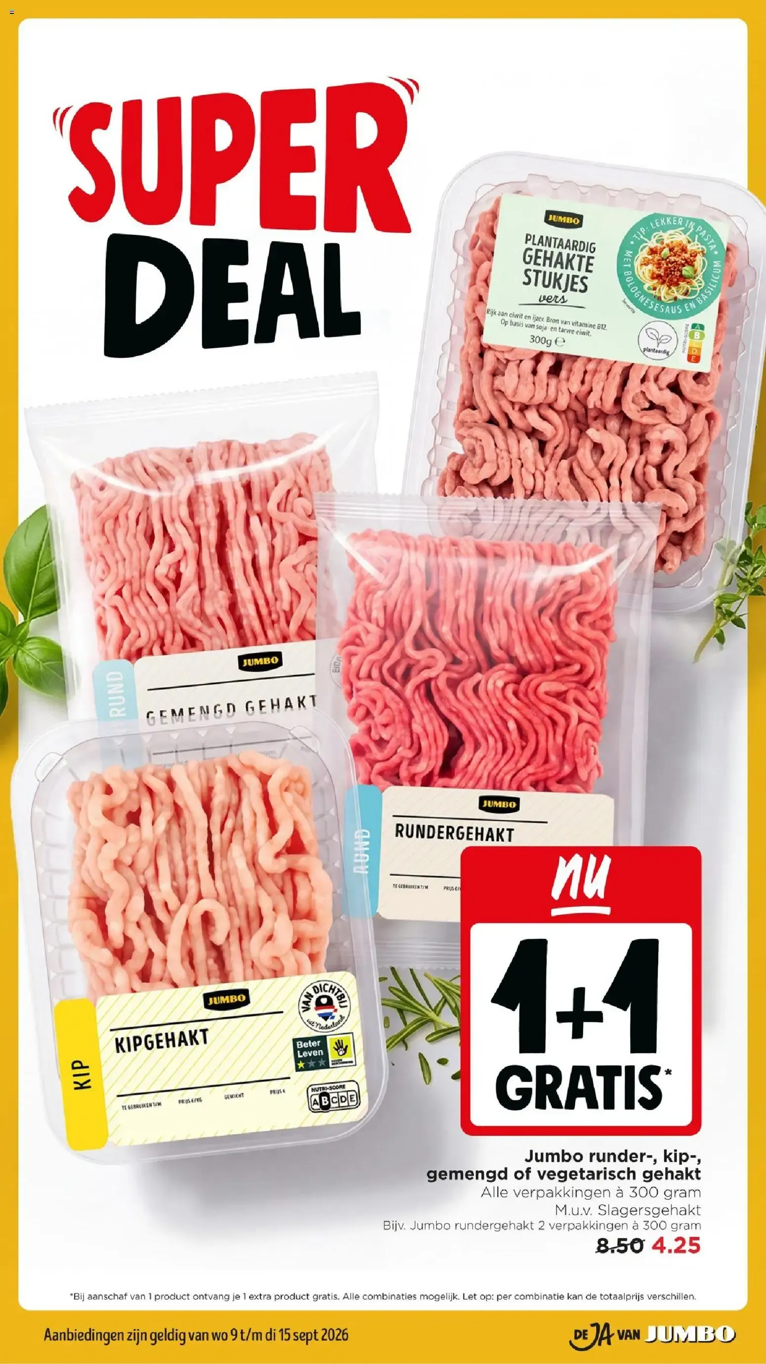 SUPER DEAL - Jumbo gehakt aanbieding van 9 september tot 15 september 2026 - Folder pagina 1
