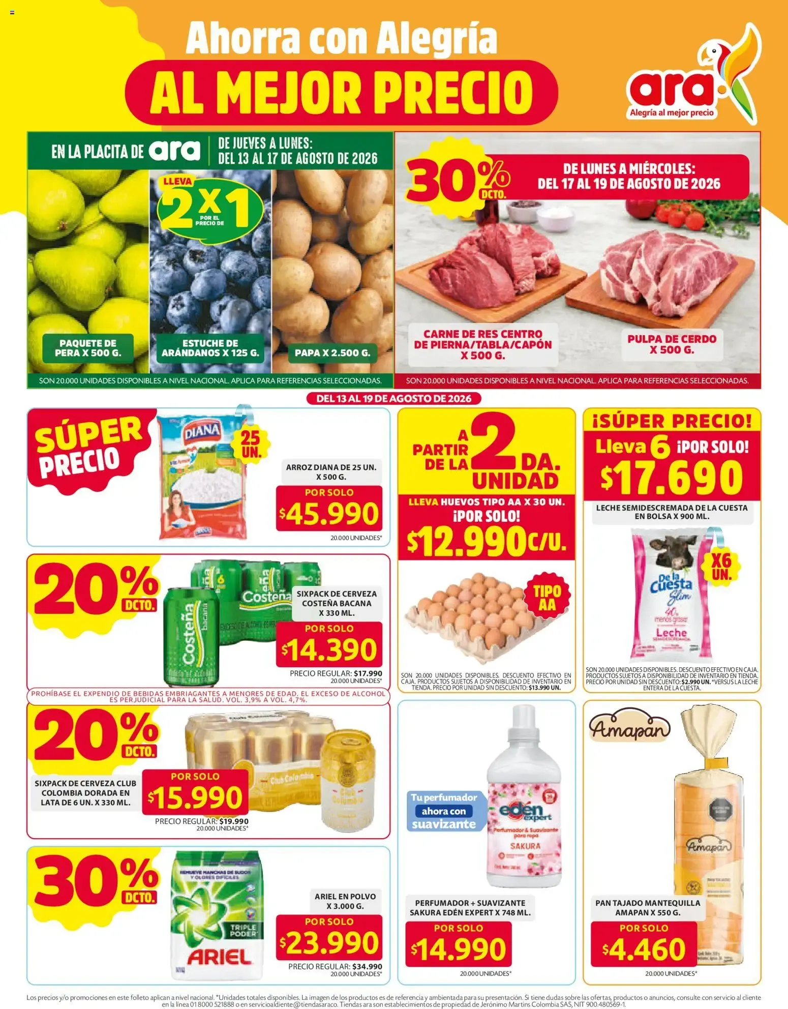 Catalogo de Ahorra con Alegría al Mejor Precio 13 de agosto al 19 de agosto 2026 - Pag 1