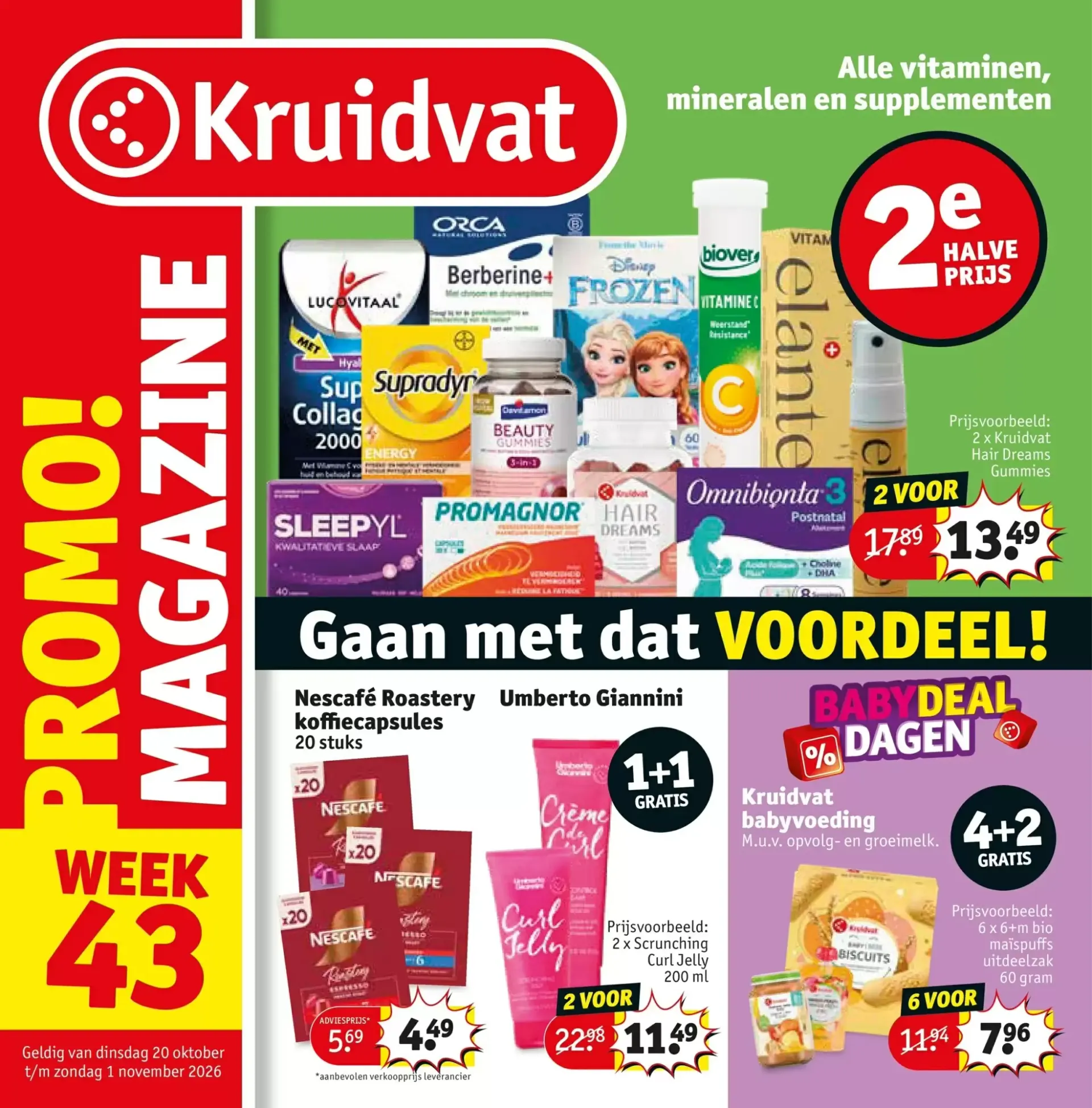 Kruidvat folder van 20 oktober tot 1 november 2026 - folder pagina 1