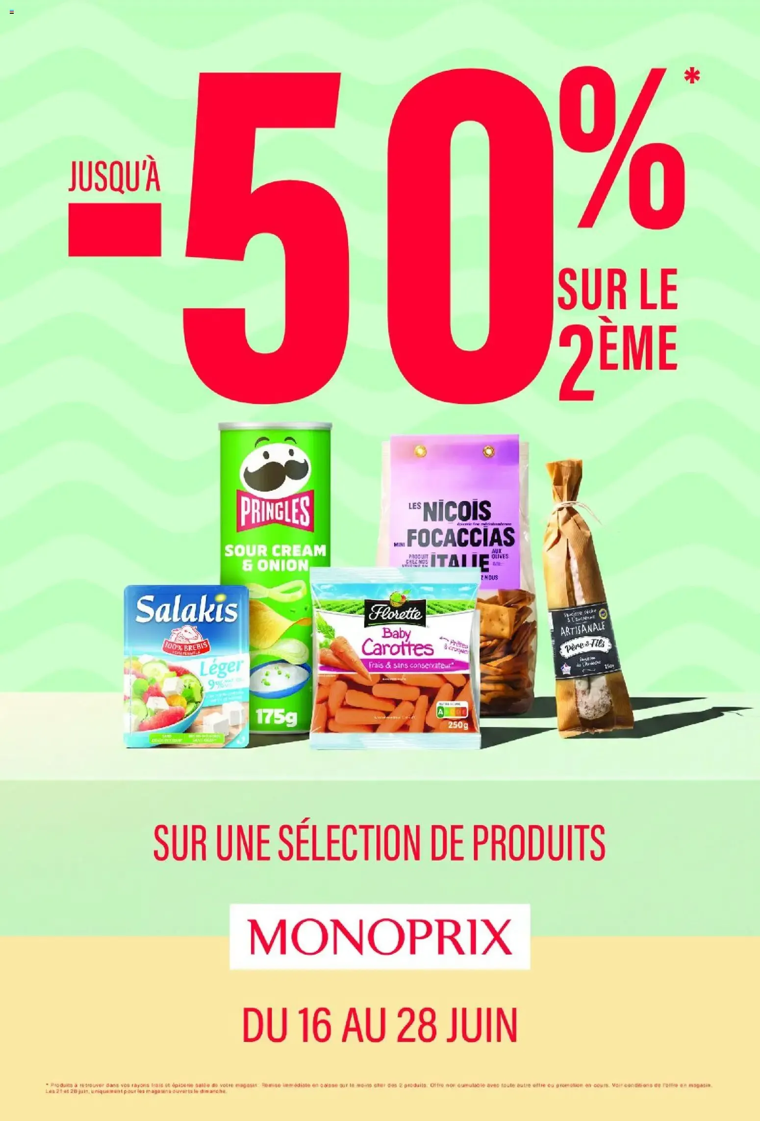 Monoprix - Hasta 50% en el segundo producto de selección