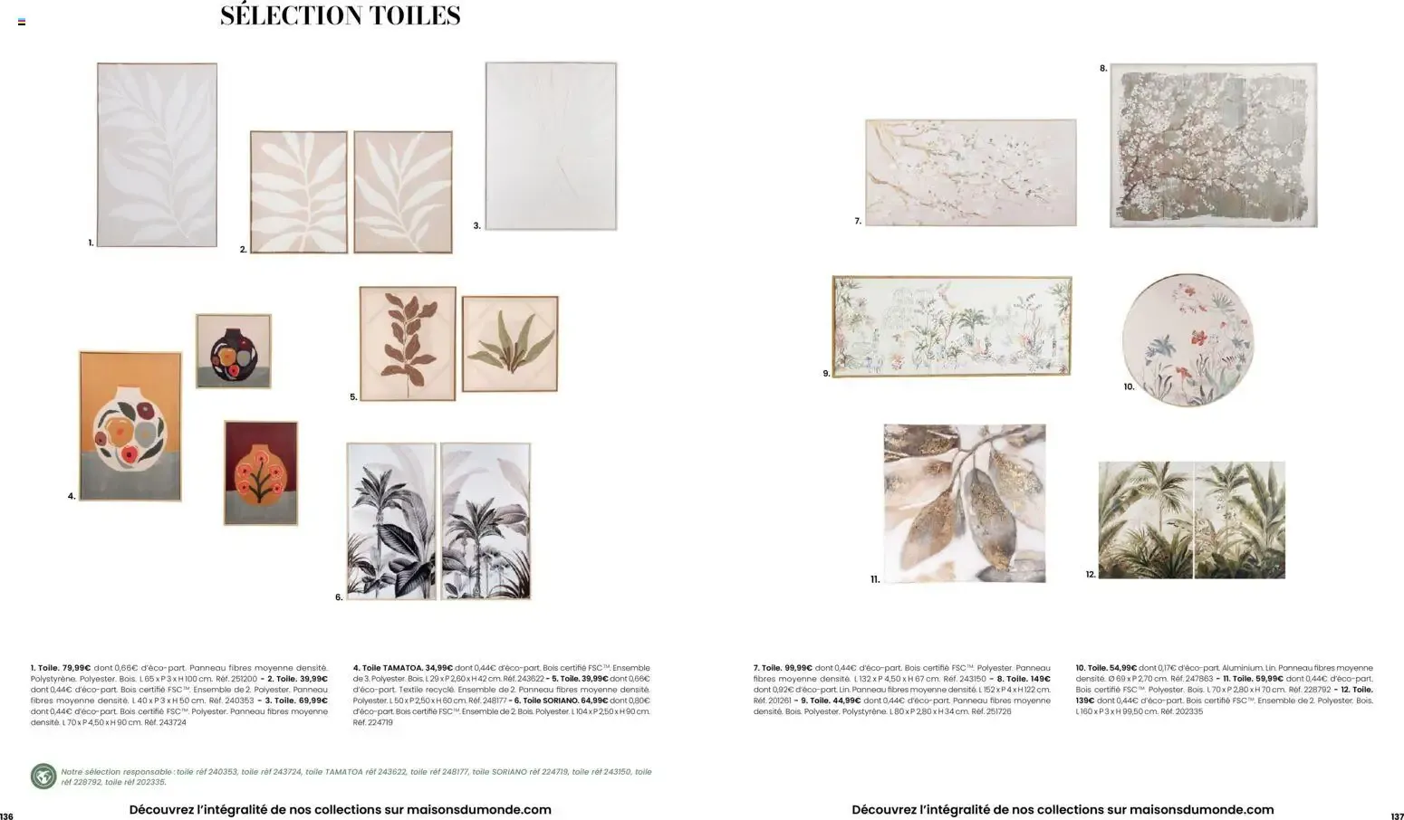 Maisons du Monde - Itinéraire Estival Collection Printemps - Été 2026 du 16 février au 1 septembre 2026 - Catalogue page 69