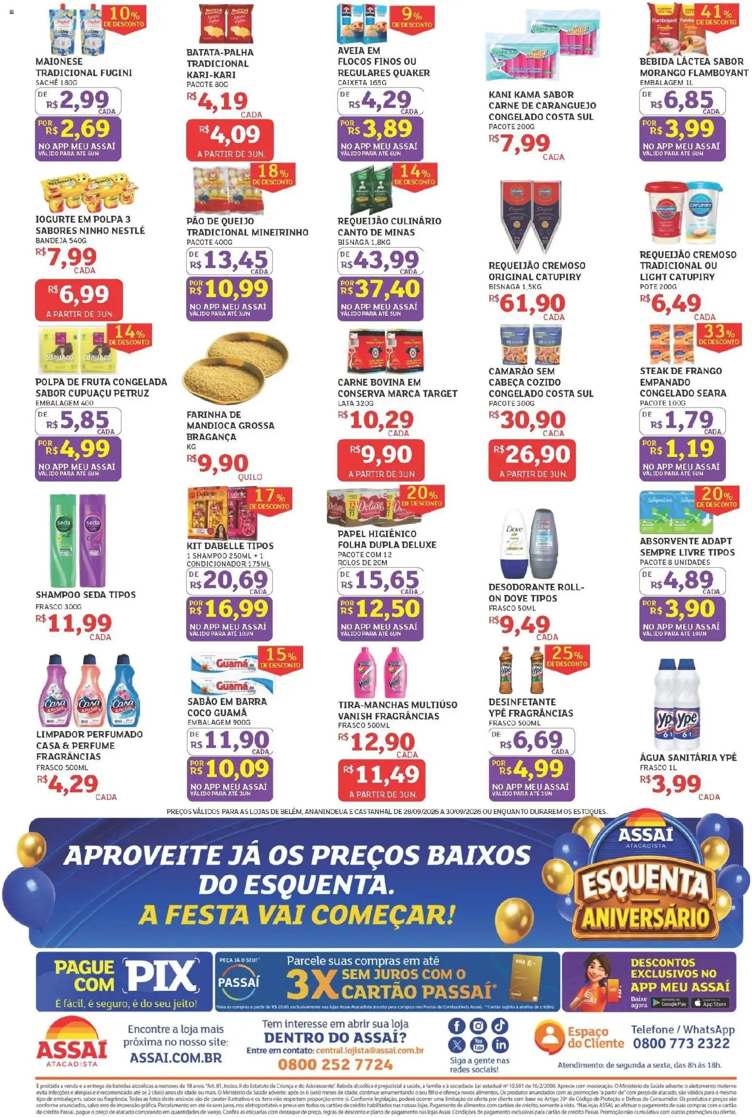 Encarte de Assaí Atacadista - Esquenta Aniversário 28 de setembro até 30 de setembro 2026 - Pagina 2