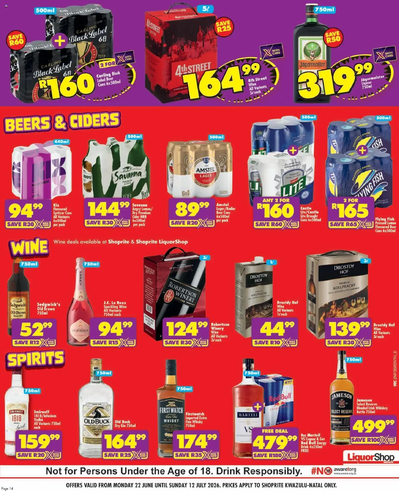 Shoprite Low-Duuuma Deals! from 22 June to 12 July 2026 - Catalogue Page 14