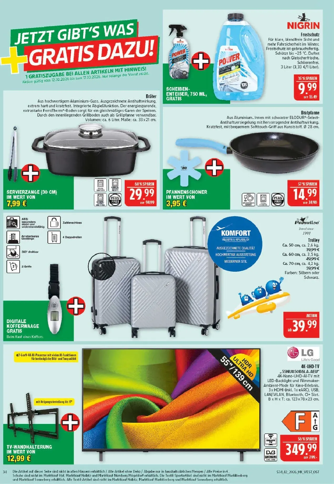 Marktkauf Prospekt – von Montag 12.10.2026 bis Samstag 17.10.2026 von 12. Oktober bis 17. Oktober 2026 - Prospekt seite 34