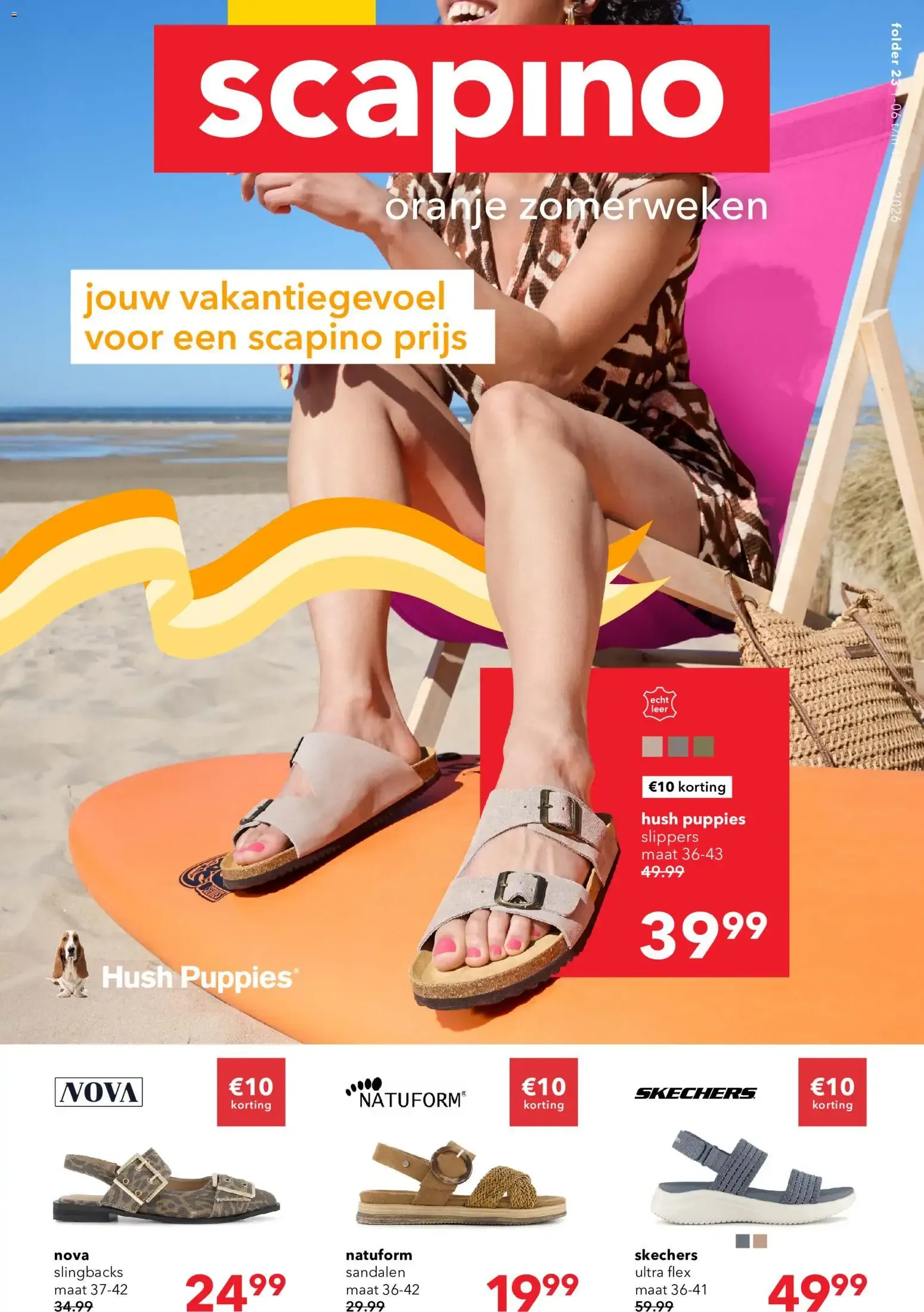 Scapino: Oranje Zomerweken van 23 juni tot 14 juni 2026 - Folder pagina 1