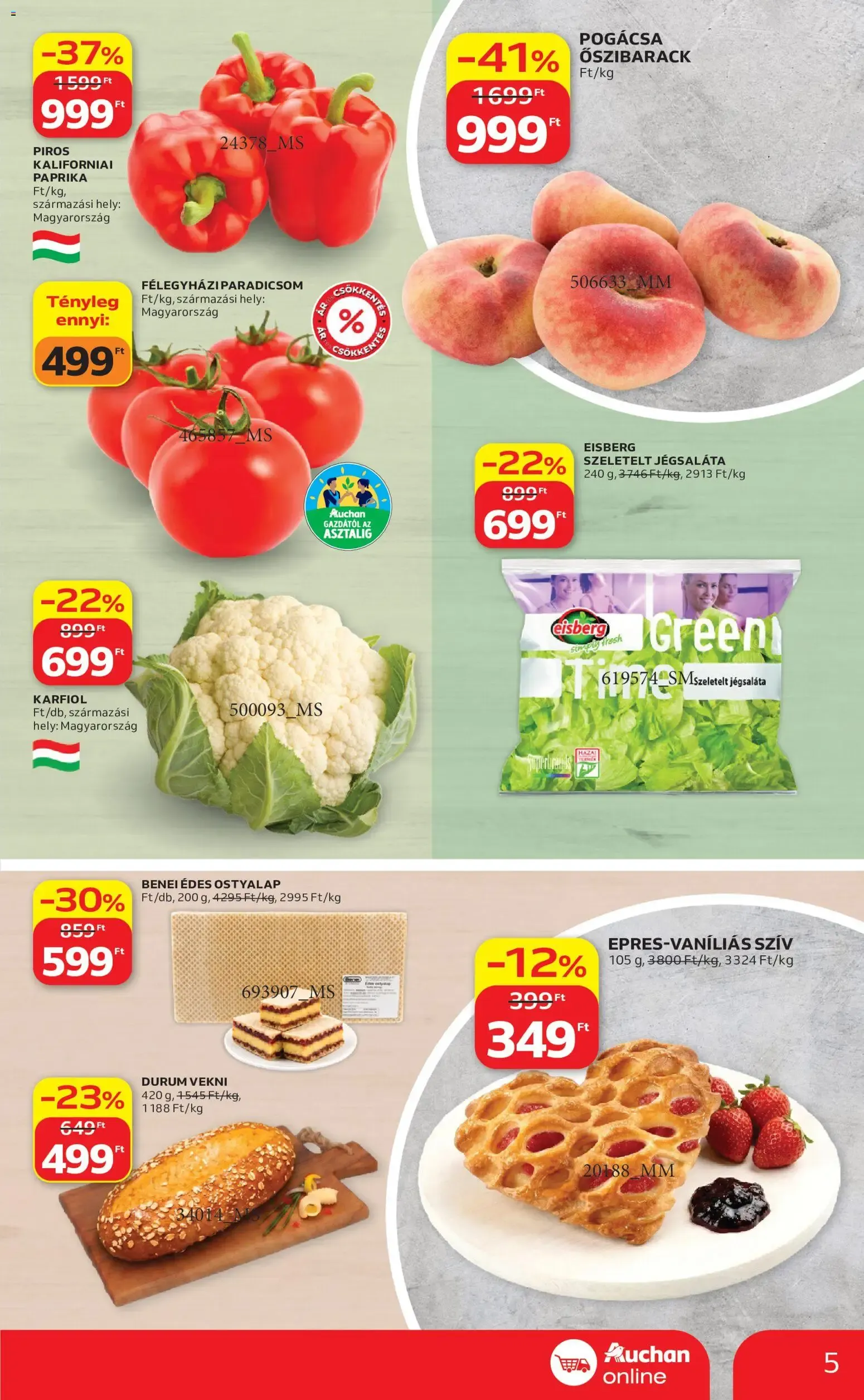 Katalógus Auchan Szupermarket akciós újság - 2026.06.18. -tól/töl > akció, lapozható szórólap 🛍️ június 18.-tól június 24.-ig 2026. - Oldal 5