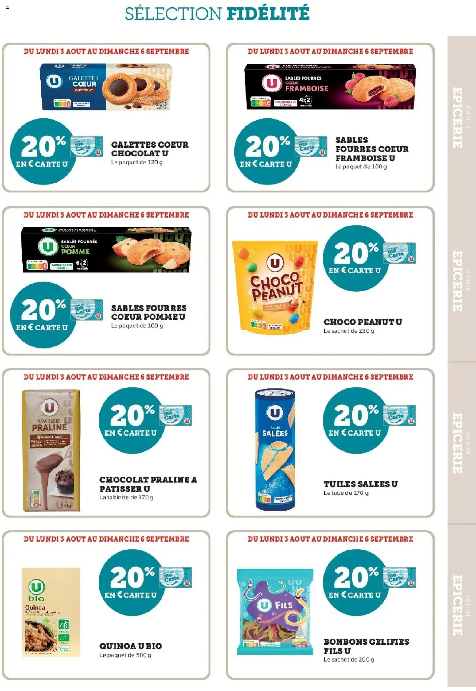 Super U - Ma sélection Carte U Aout à partir du 03/08/2026 - promo en ligne du 3 août au 6 septembre 2026 - Catalogue page 15