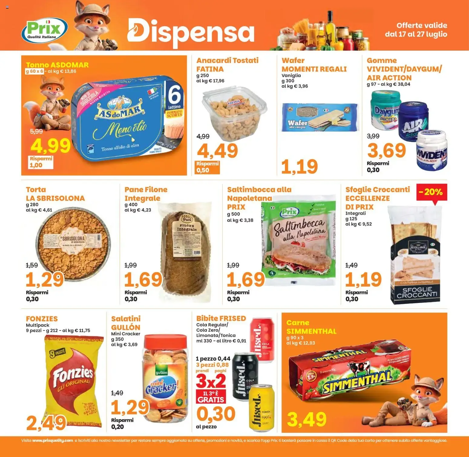 Volantino Prix: Tanti prodotti a 0,99€ y descuentos da 17 luglio a 27 luglio di 2026 - Pagina del volantino 17