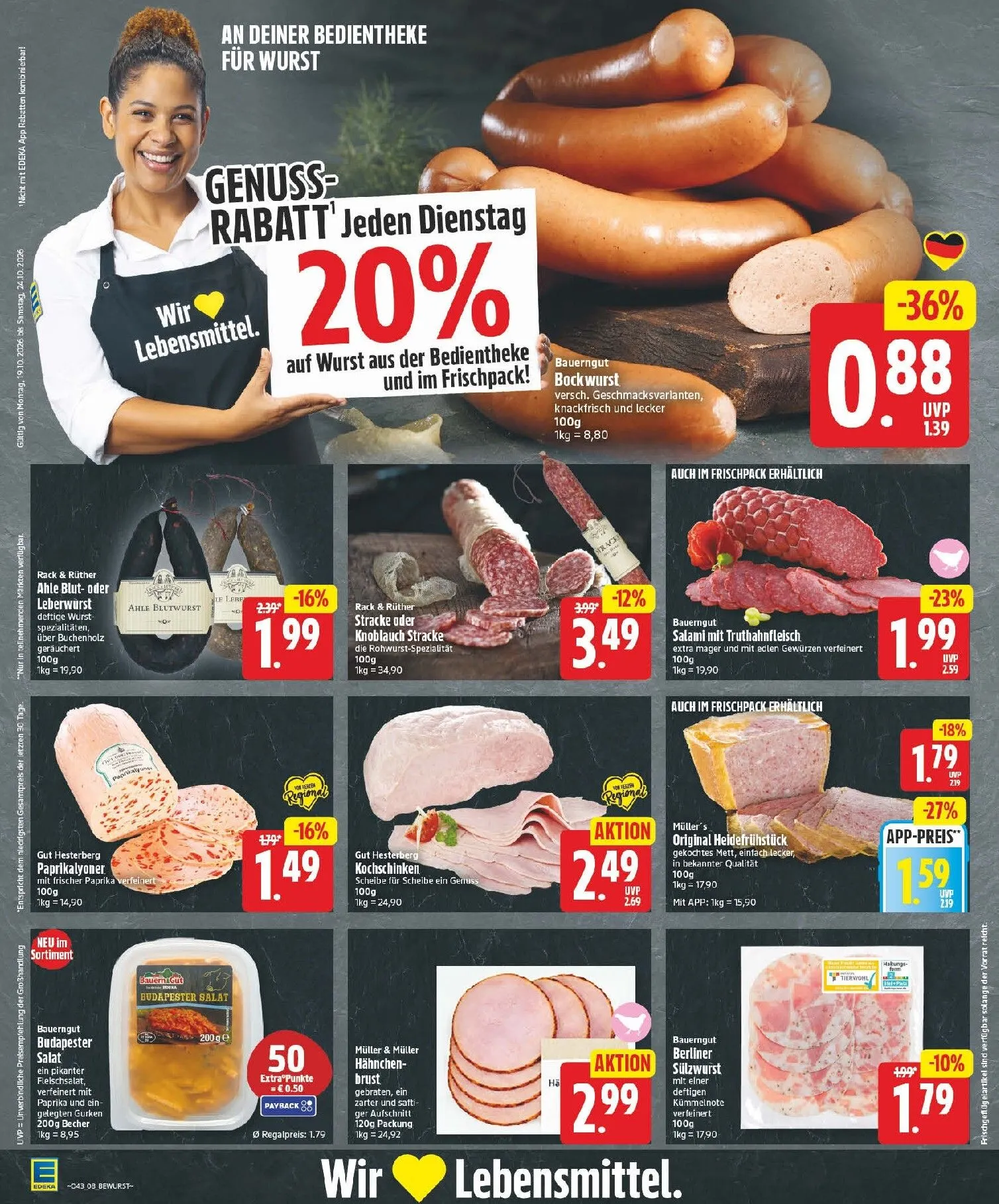 Edeka Prospekt nächste Woche – von Montag 19.10.2026 bis Samstag 24.10.2026 von 19. Oktober bis 24. Oktober 2026 - Prospekt seite 8