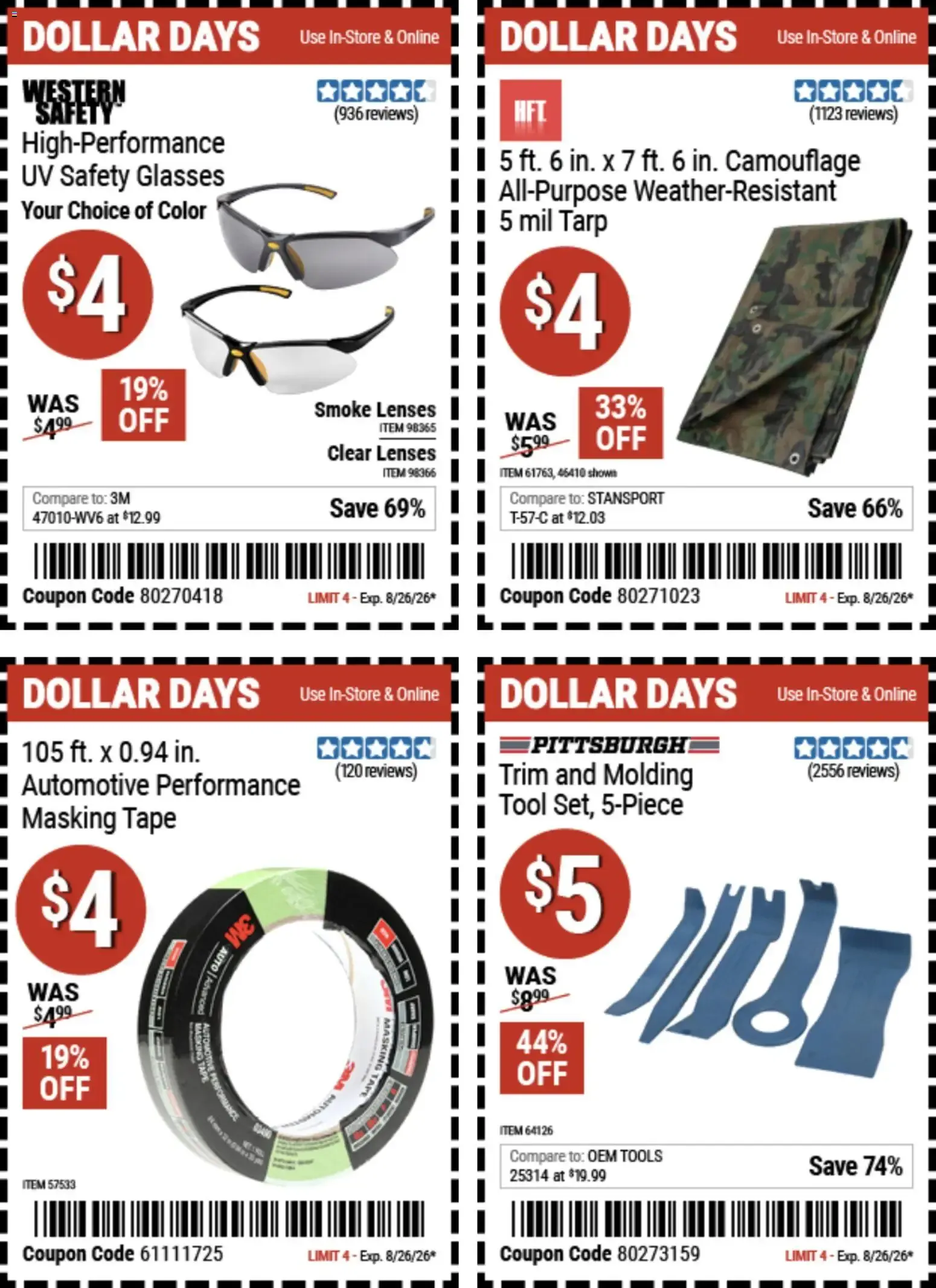 Weekly promotion Dollar Days spanning from August 13 to August 26 2026 - Page 3 for Catalogue 365