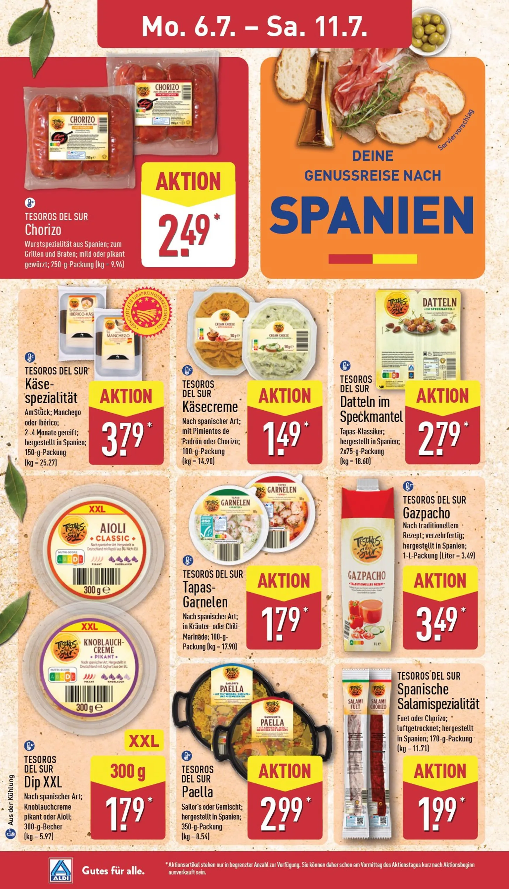 ALDI Nord - Deine Genussreise nach Spanien von 6. Juli bis 11. Juli 2026 - Prospekt seite 10