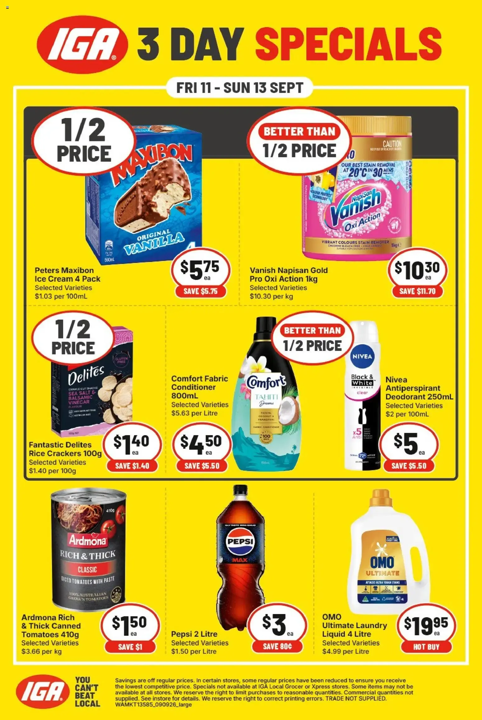 IGA 3 DAY SPECIALS - Catalogue valid from 9 November to 9 January 2027 - page 1