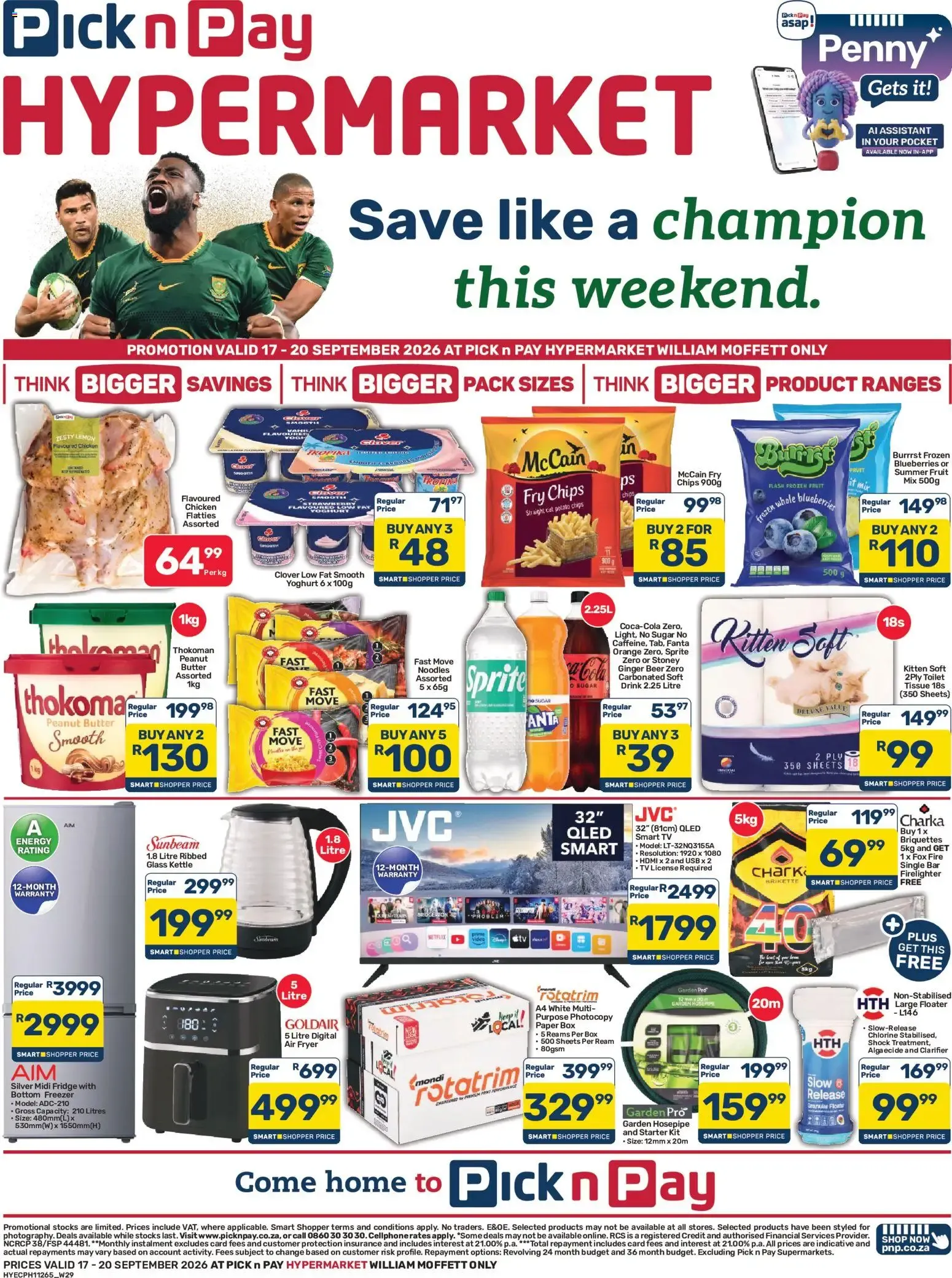 Pick n Pay Hypermarket - Promociones del 17 al 20 de septiembre de 2026 en William Moffett from 17 September to 20 September 2026 - Catalogue Page 1
