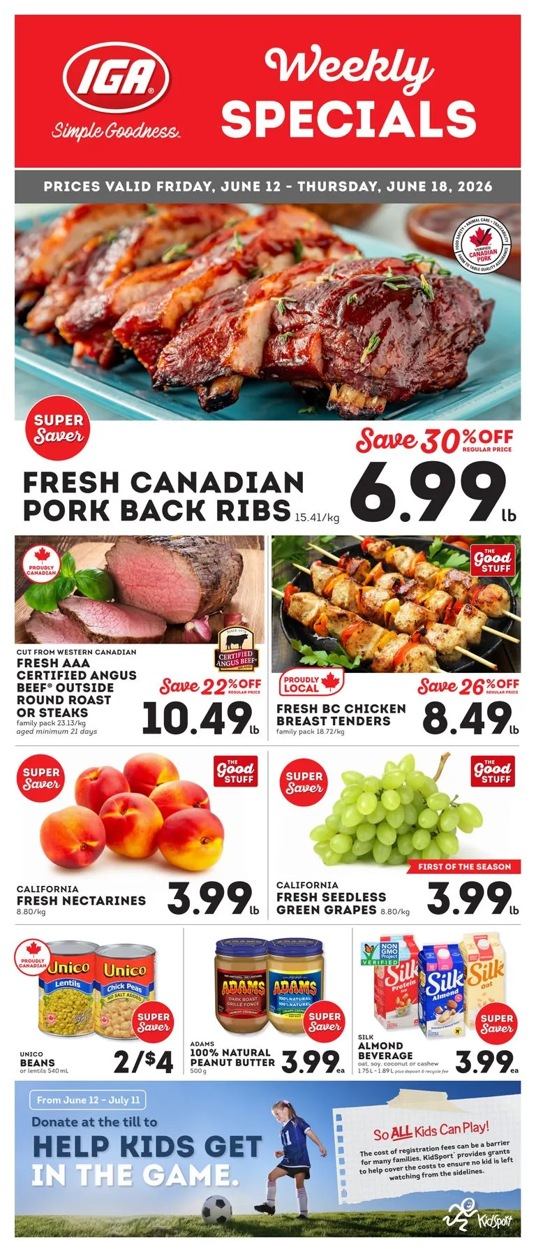 Weekly ad Current IGA Stores leaflet valid from Friday 06/12/2026 to Thursday 06/18/2026 from June 12 to June 18 2026 - Page 1