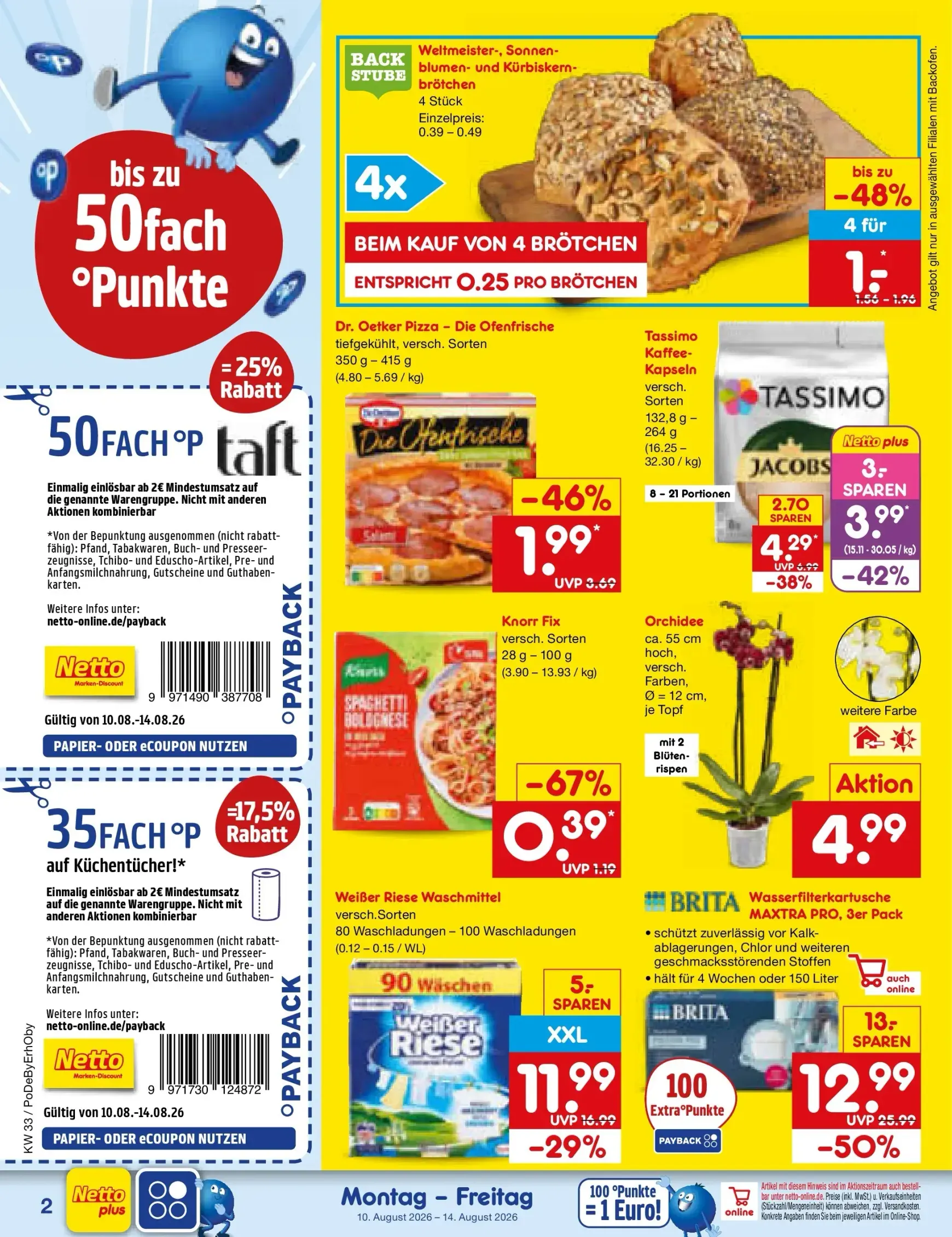 Netto Marken Discount Prospekt nächste Woche – von Montag 10.08.2026 bis Freitag 14.08.2026 von 10. August bis 14. August 2026 - Prospekt seite 2