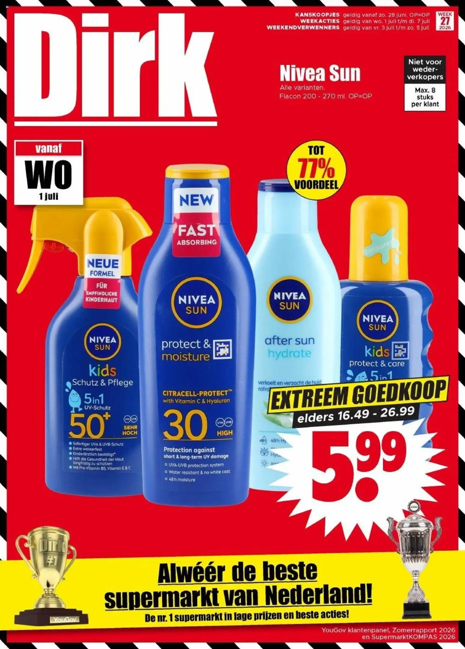 Dirk folder Nivea Sun aanbiedingen van 1 juli tot 7 juli 2026 - Folder pagina 1