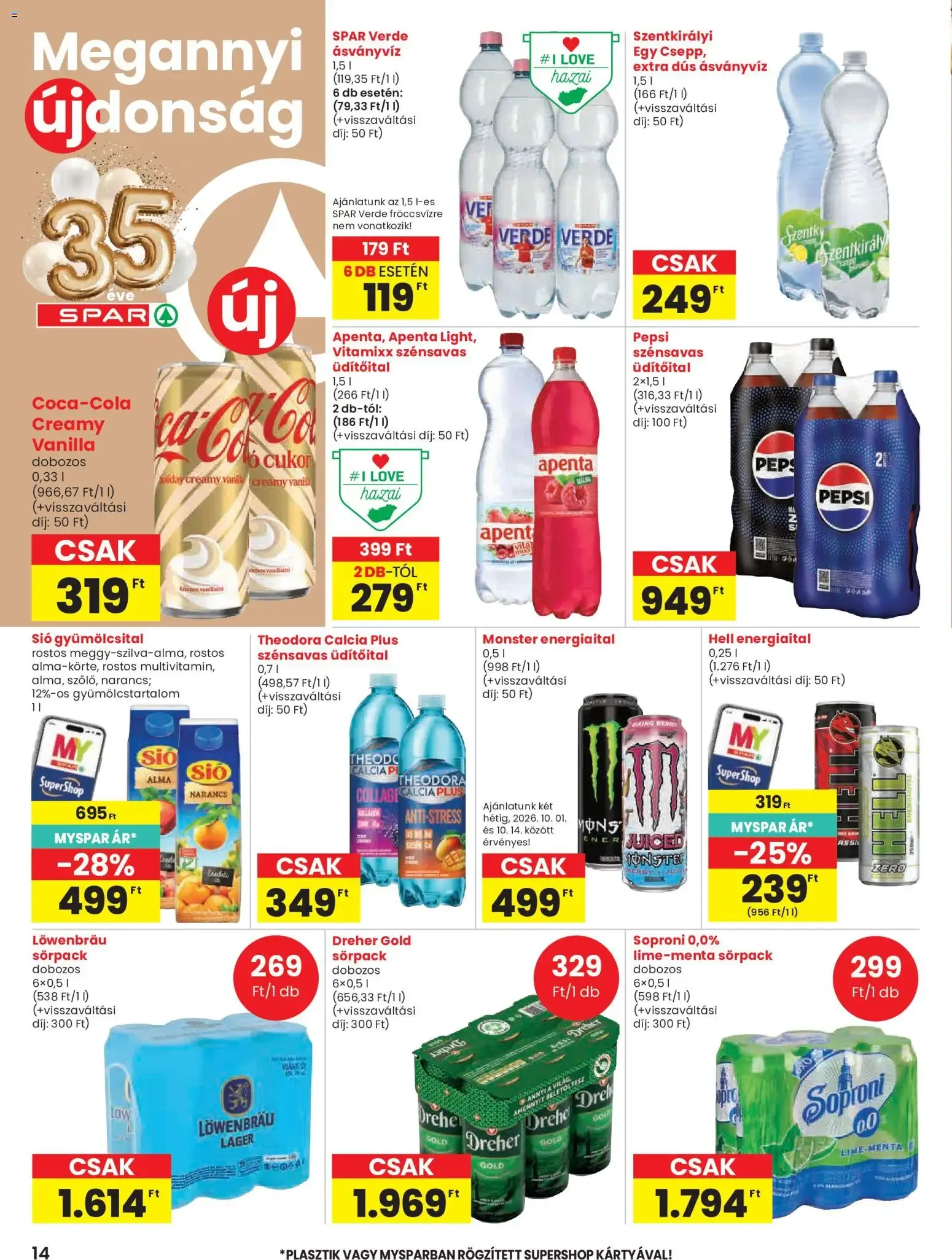 Katalógus Spar akciós újság - 2026.10.01.-tól október 1.-tól október 7.-ig 2026. - Oldal 14