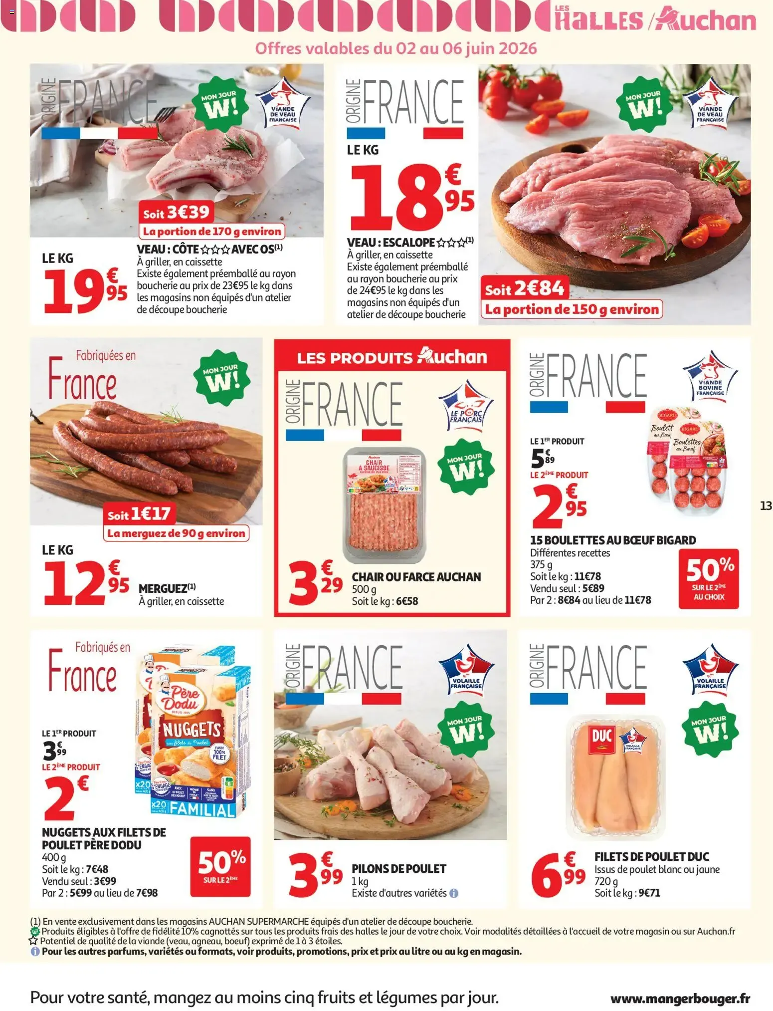 Auchan - Tous dans le match, pros des bons plans du 2 juin au 13 juin 2026 - Catalogue page 13
