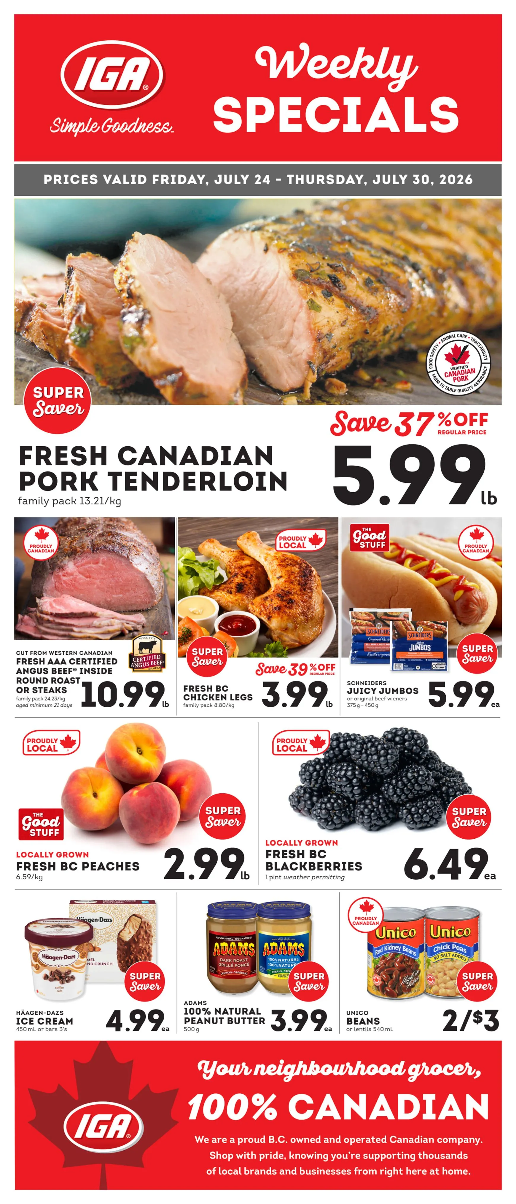 Weekly ad IGA Weekly Specials from July 24 to July 30 2026 - Page 1