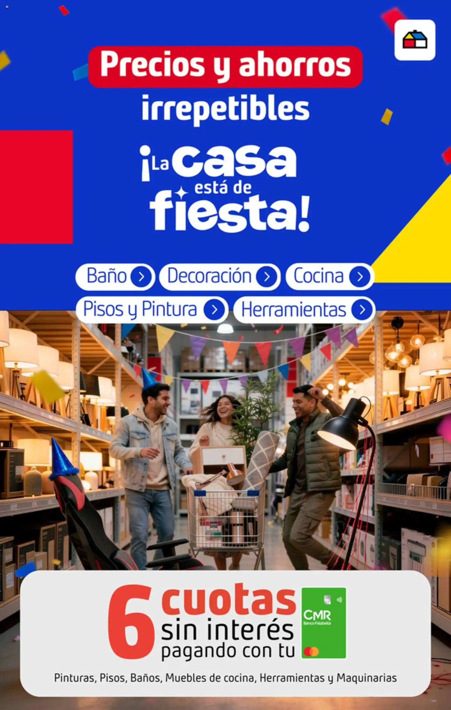 Sodimac - ¡La casa está de fiesta! Precios y ahorros irrepetibles