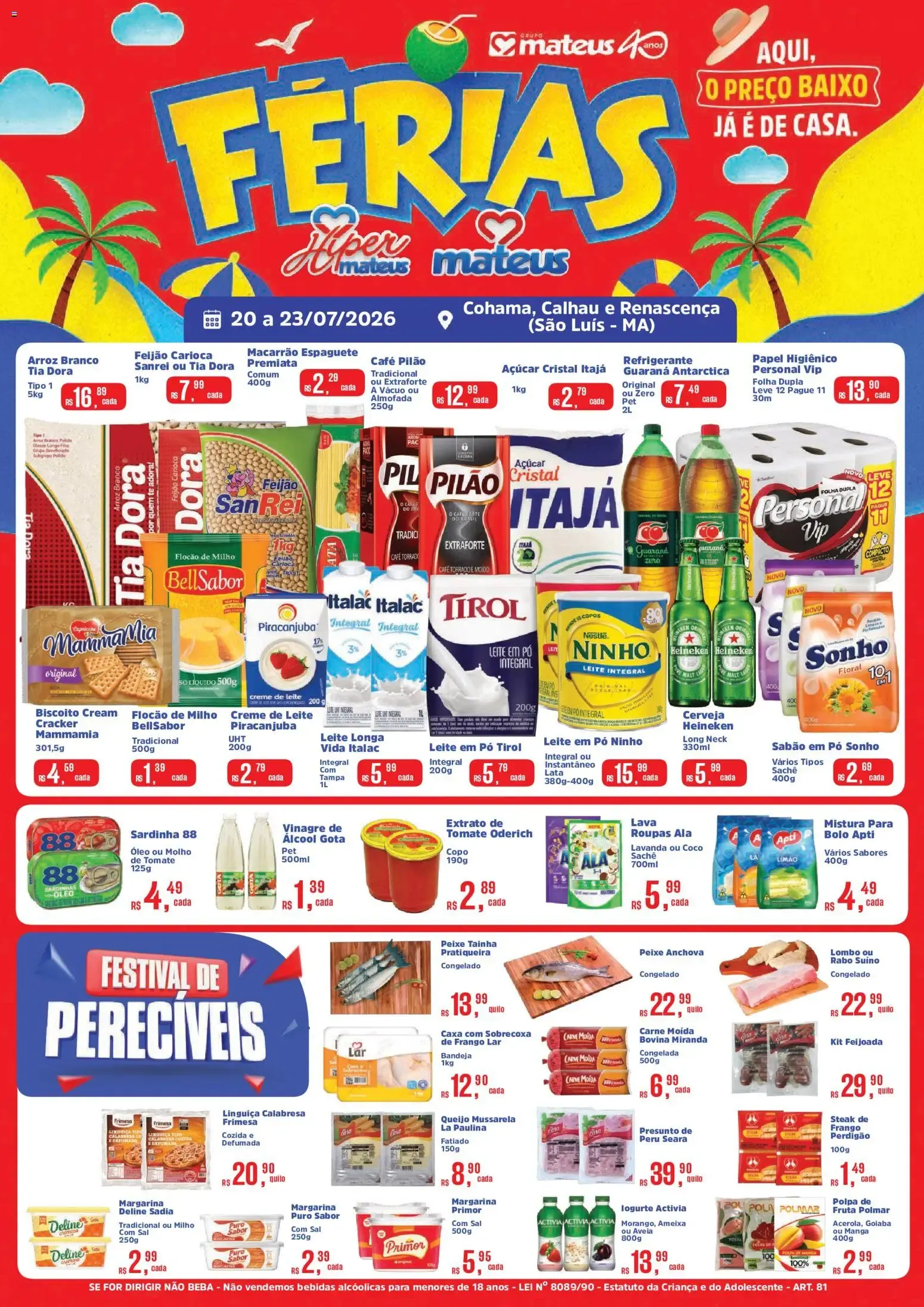 Encarte de Mateus - Ofertas da semana de 20/07/2026 | Promoções Online 20 de julho até 23 de julho 2026 - Pagina 1