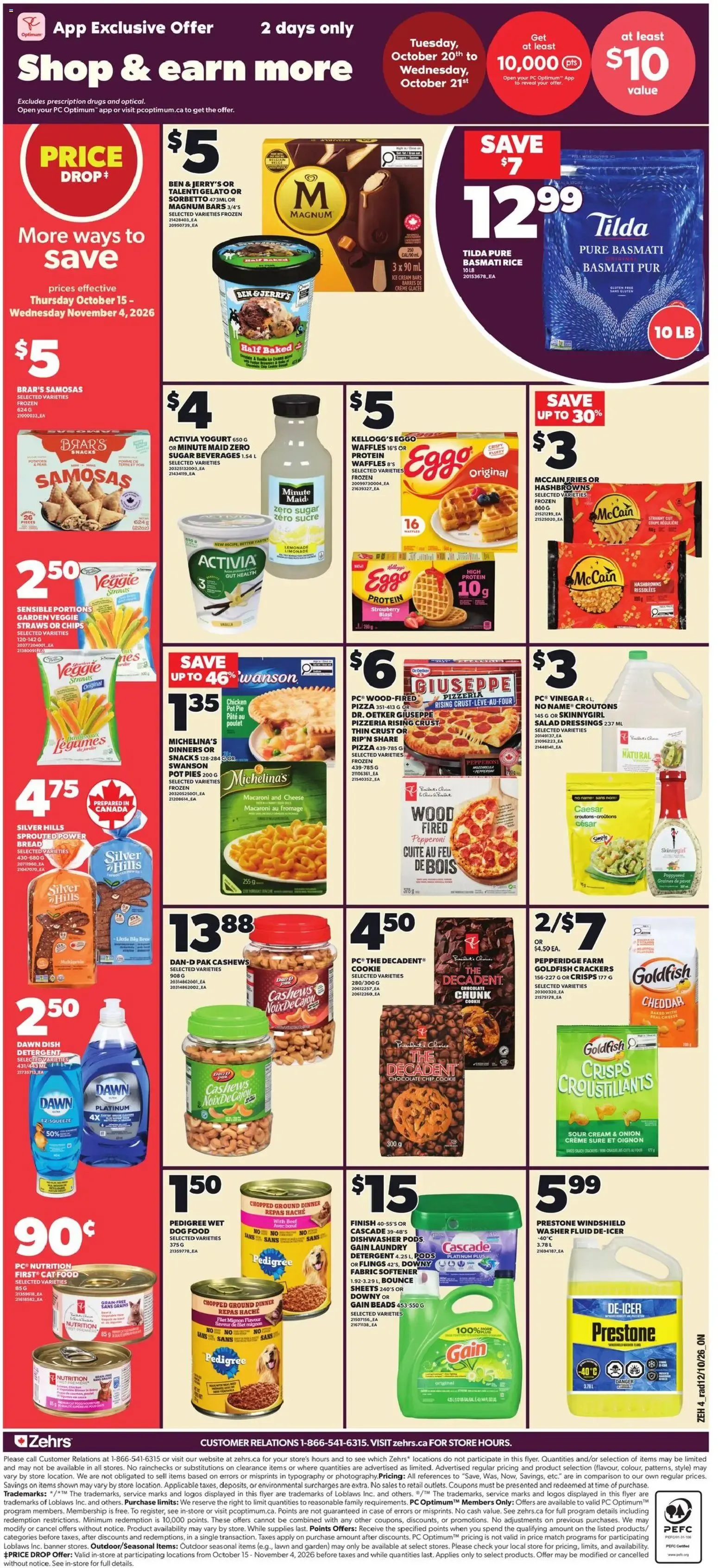 Zehrs weekly flyer / circulaire from Oct 15, 2026 > weekly specials & deals from October 15 to October 21 2026 - flyer page 2