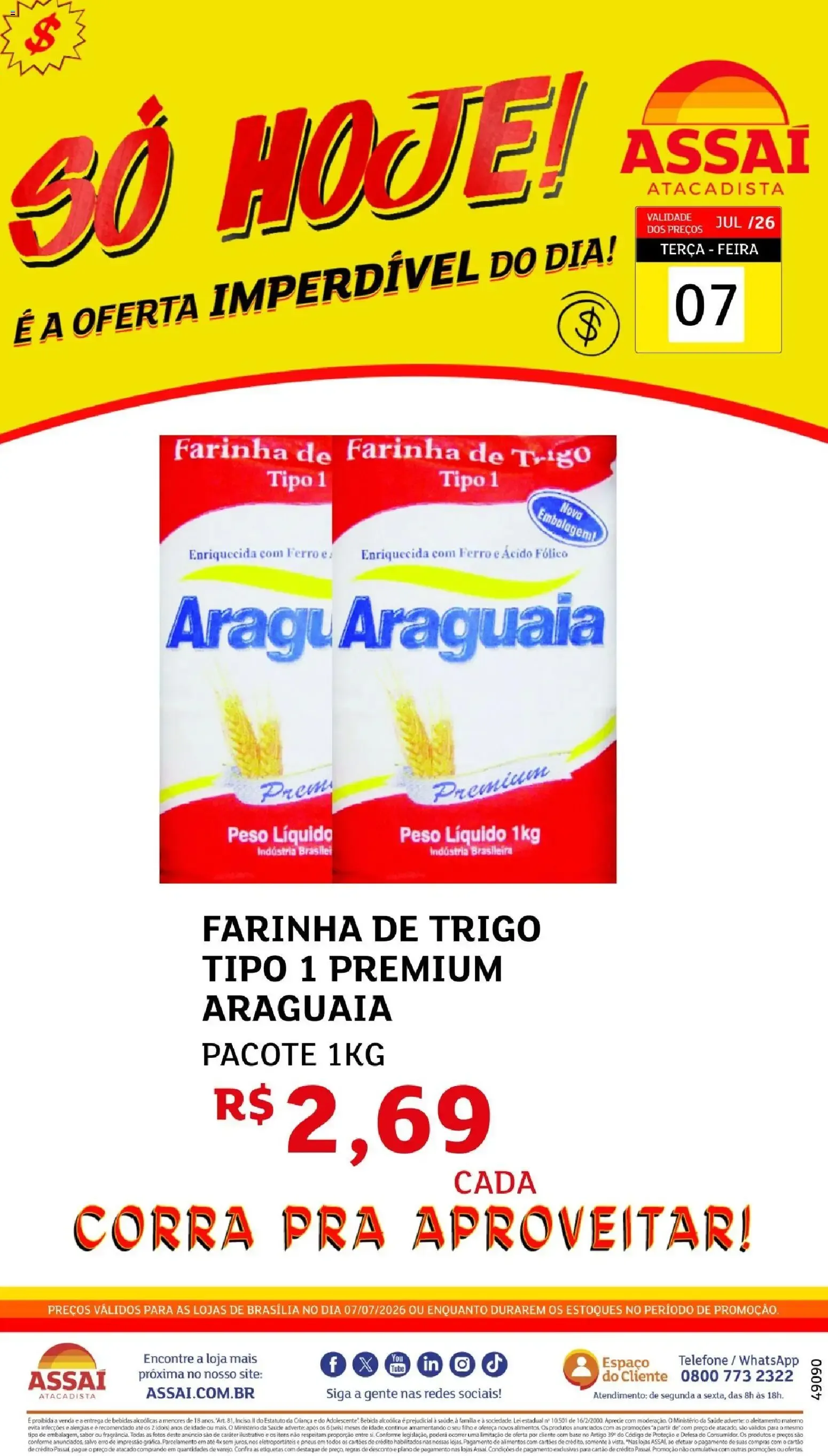 Encarte de Assaí Atacadista ofertas - DF de 07/07/2026 | Promoções Online 7 de julho até 7 de julho 2026 - Pagina 1