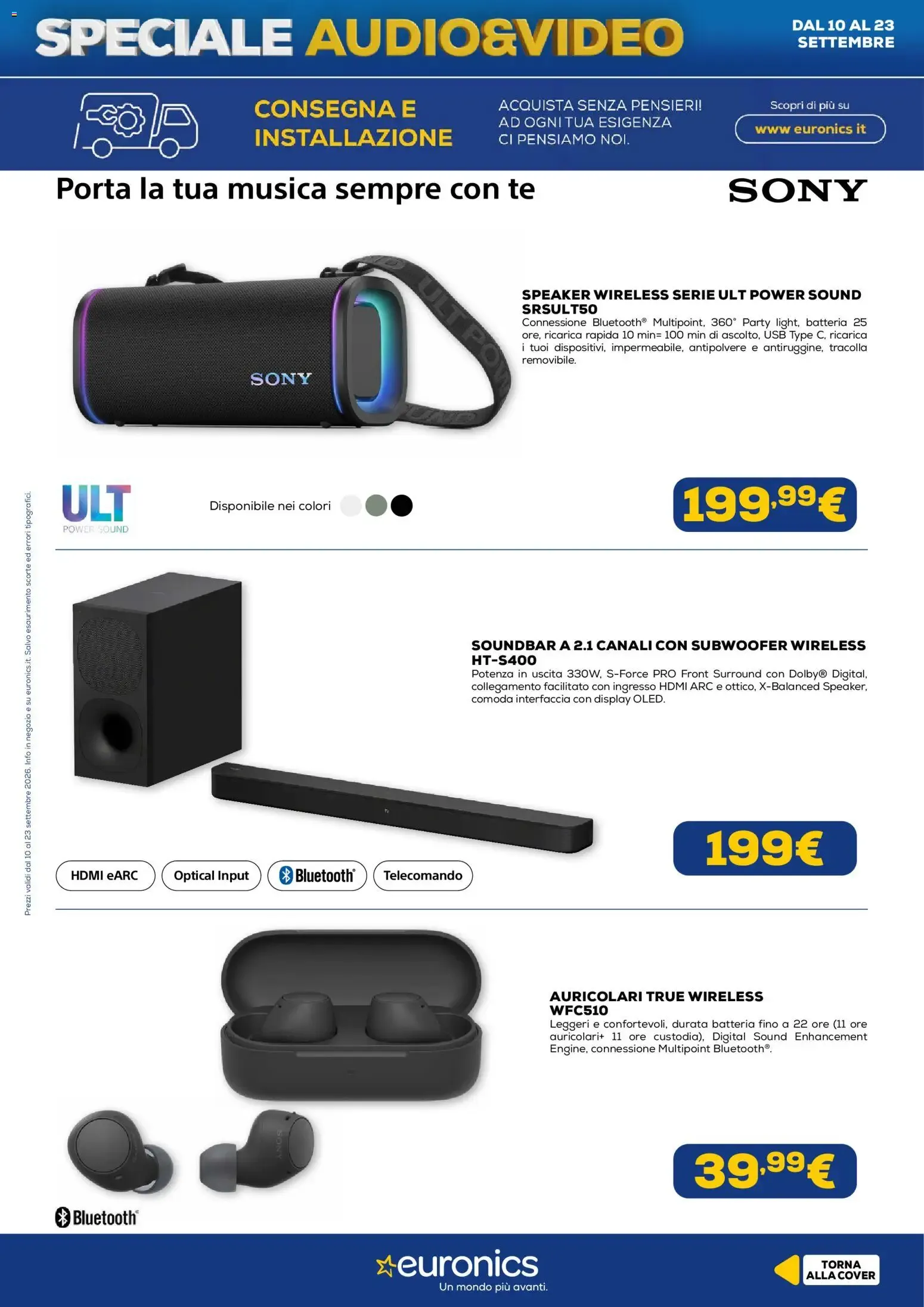 Nuovo Euronics volantino Audio Video dal 10/09/2026 > offerte anteprima 🛍️ da 10 settembre a 23 settembre di 2026 - Pagina del volantino 17