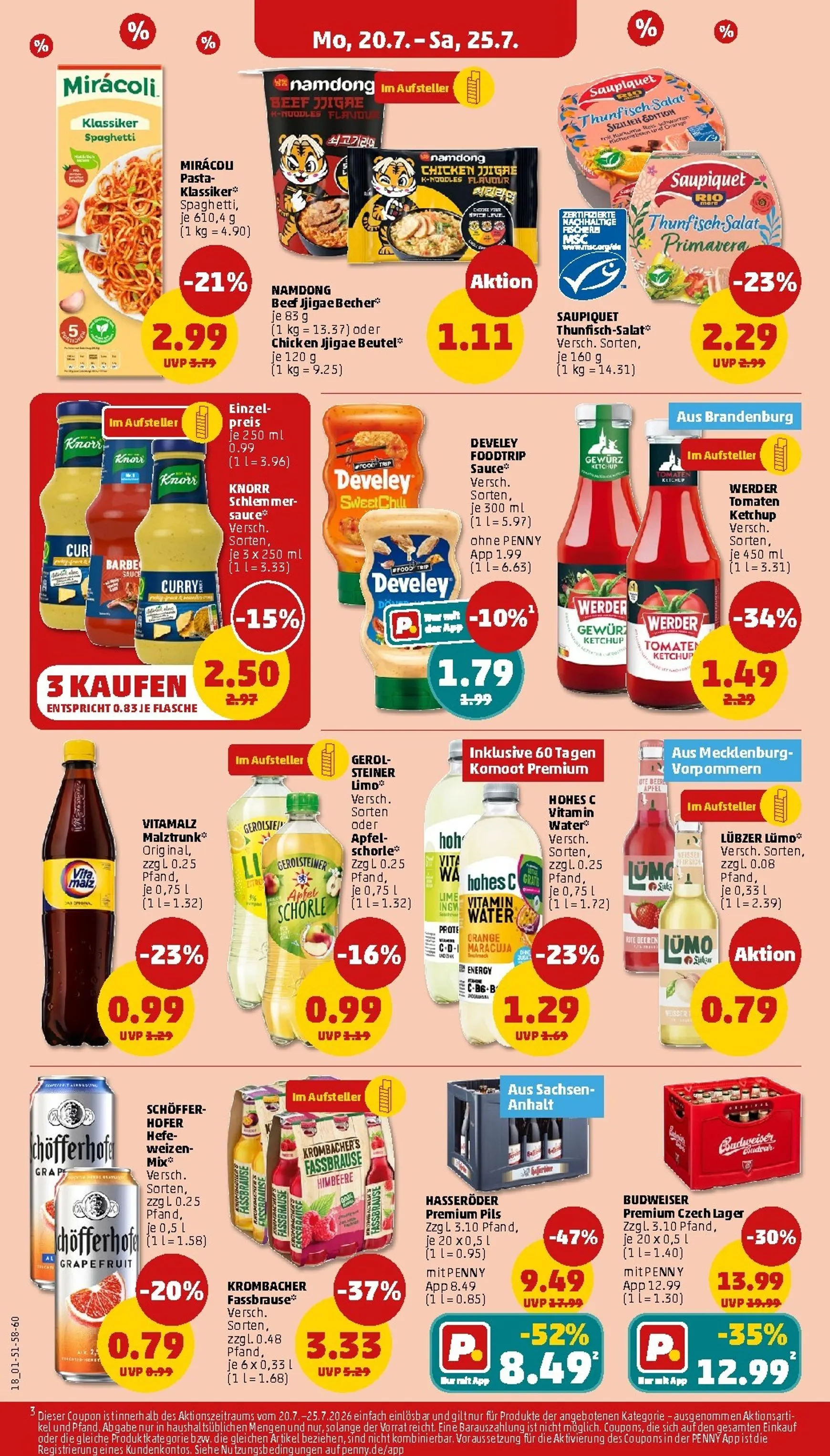 PENNY Prospekt nächste Woche – von Montag 20.07.2026 bis Samstag 25.07.2026 von 20. Juli bis 25. Juli 2026 - Prospekt seite 20