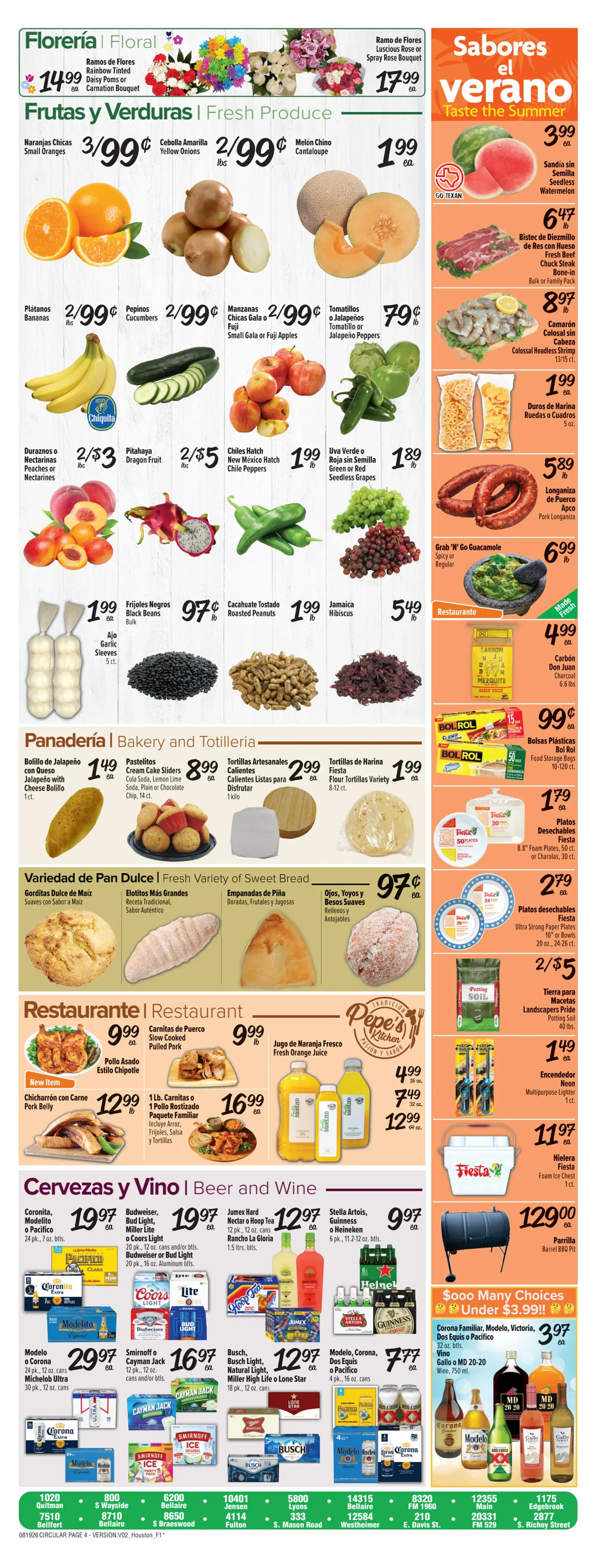 Weekly promotion Current Fiesta Mart leaflet valid from Wednesday 08/19/2026 to Tuesday 08/25/2026 spanning from August 19 to August 25 2026 - Page 4 for Catalogue 365