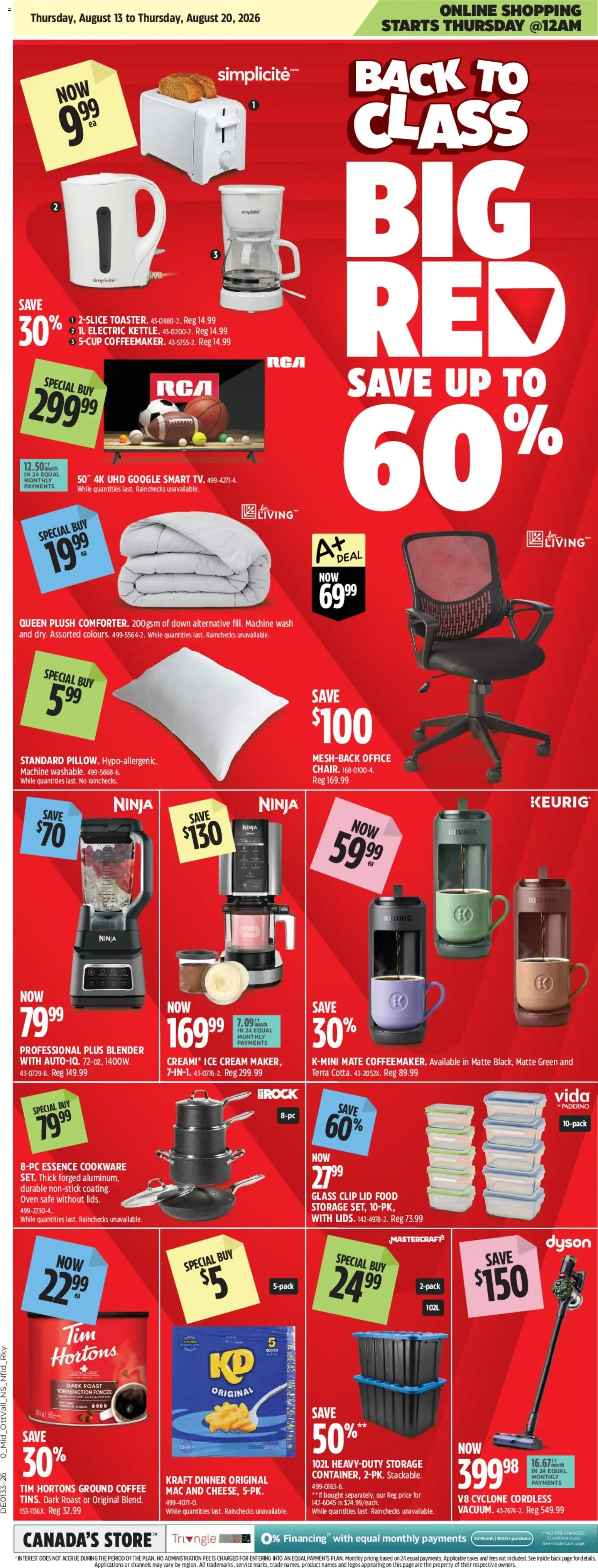 Canadian Tire flyer - Back To Class Big Red from Aug 13, 2026 > weekly specials & deals from August 13 to August 20 2026 - flyer page 1