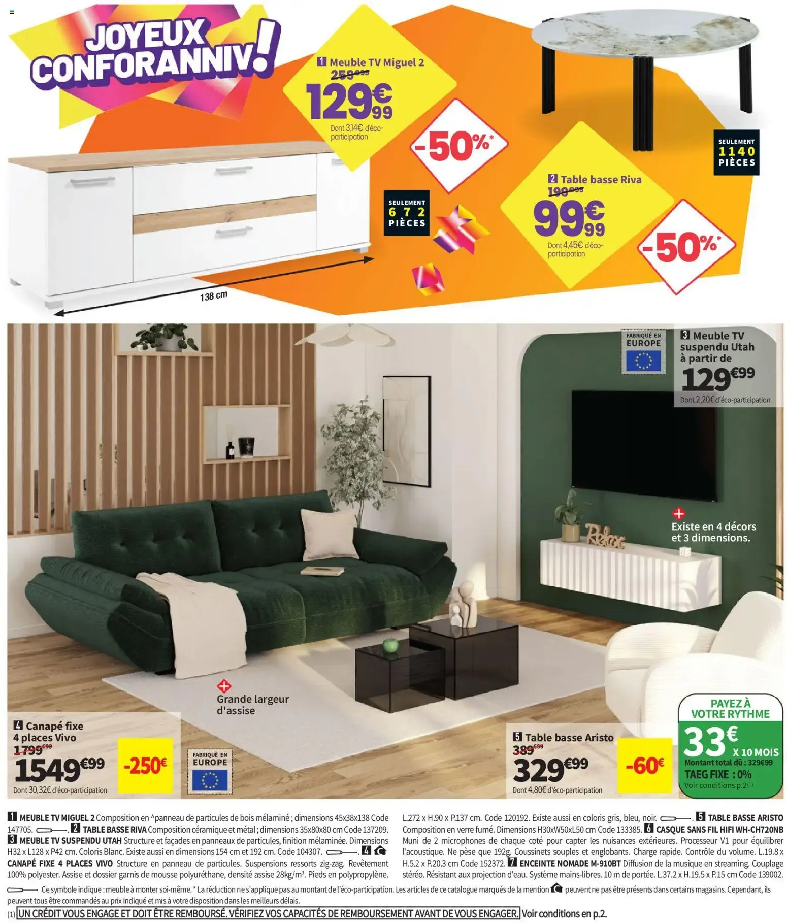 Conforama catalogue à partir du 25/08/2026 - promo en ligne du 25 août au 28 septembre 2026 - Catalogue page 10