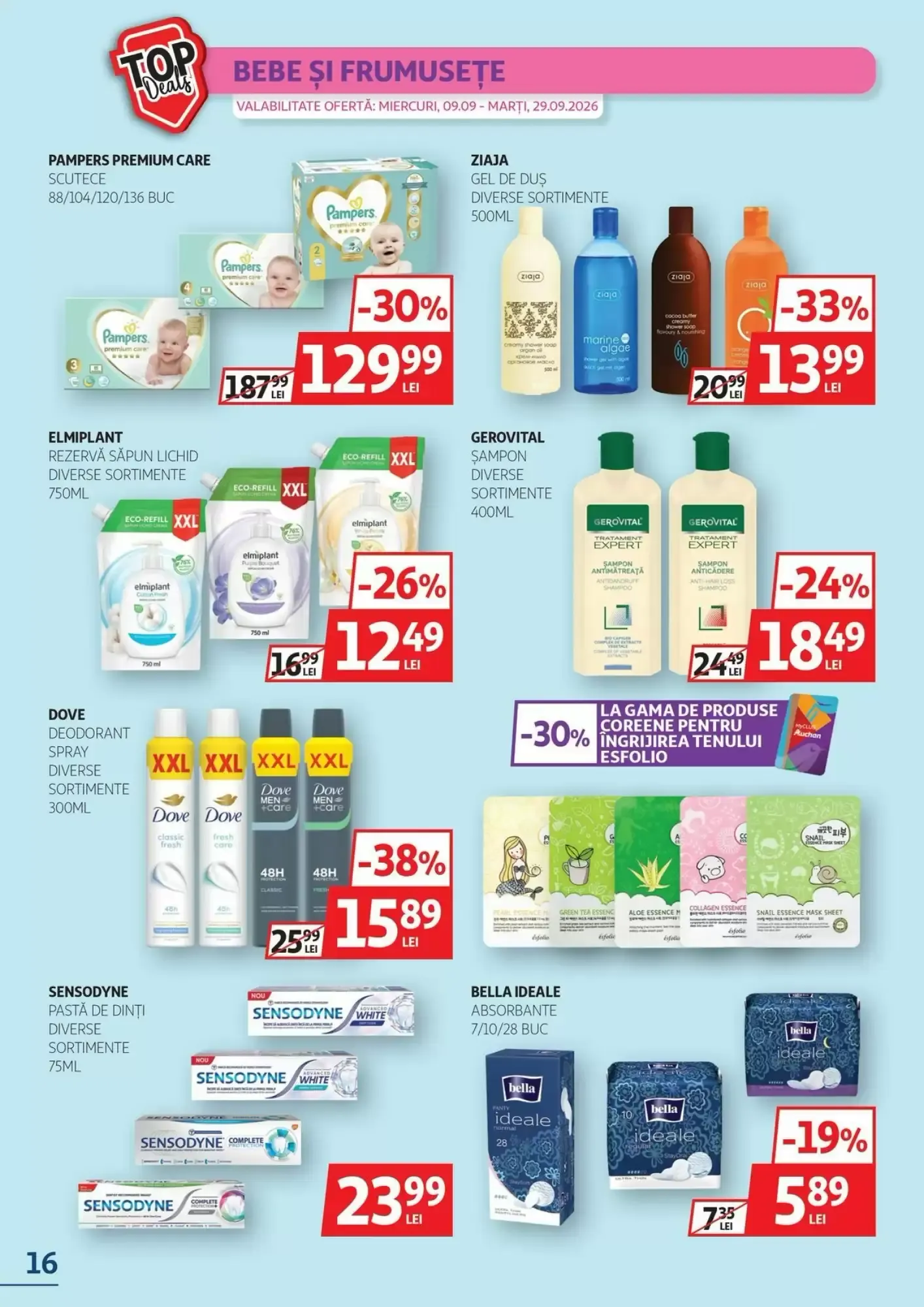 Catalog Catalog Auchan de la 9 septembrie până la 29 septembrie 2026 - Revista Pagina 16