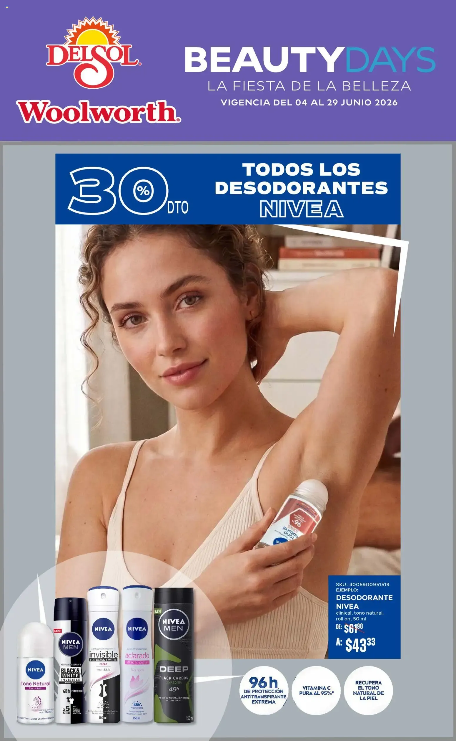 Catálogo de Del Sol y Woolworth catálogo La Fiesta de la Belleza (04/06/2026 - 29/06/2026) - catálogo en línea 4 de junio al 29 de junio 2026 - Pagina 1
