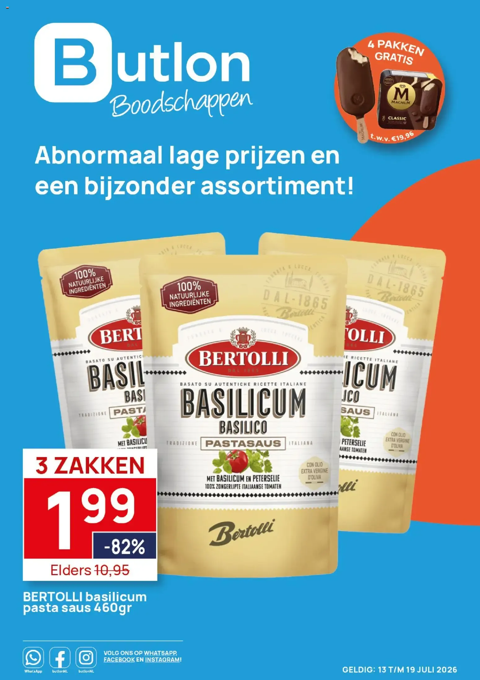 Butlon Boodschappen - Abnormaal lage prijzen en een bijzonder assortiment! van 13 juli tot 19 juli 2026 - Folder pagina 1