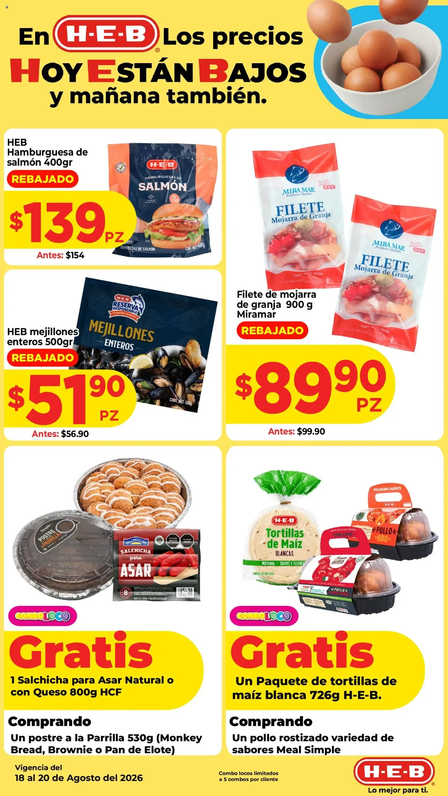 Catálogo de H-E-B folleto Los precios hoy están bajos (18/08/2026 - 20/08/2026) - catálogo en línea 18 de agosto al 20 de agosto 2026 - Pagina 2