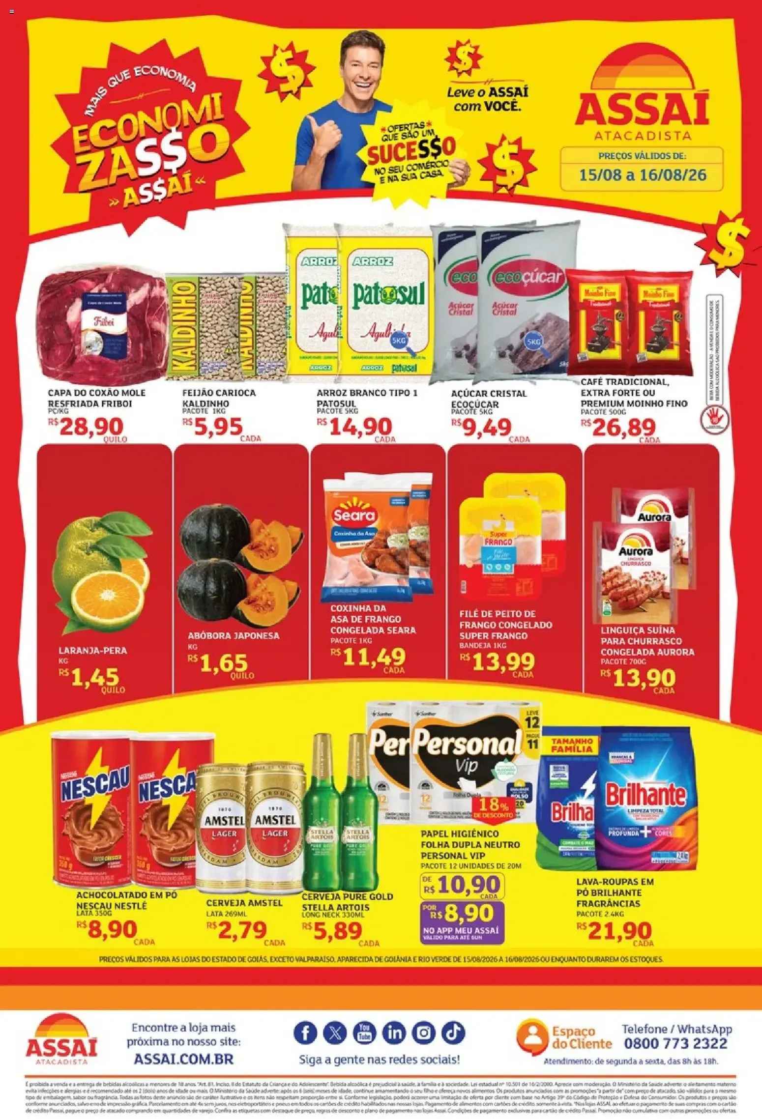 Encarte de Assaí Atacadista ofertas - GO de 15/08/2026 | Promoções Online 15 de agosto até 16 de agosto 2026 - Pagina 1