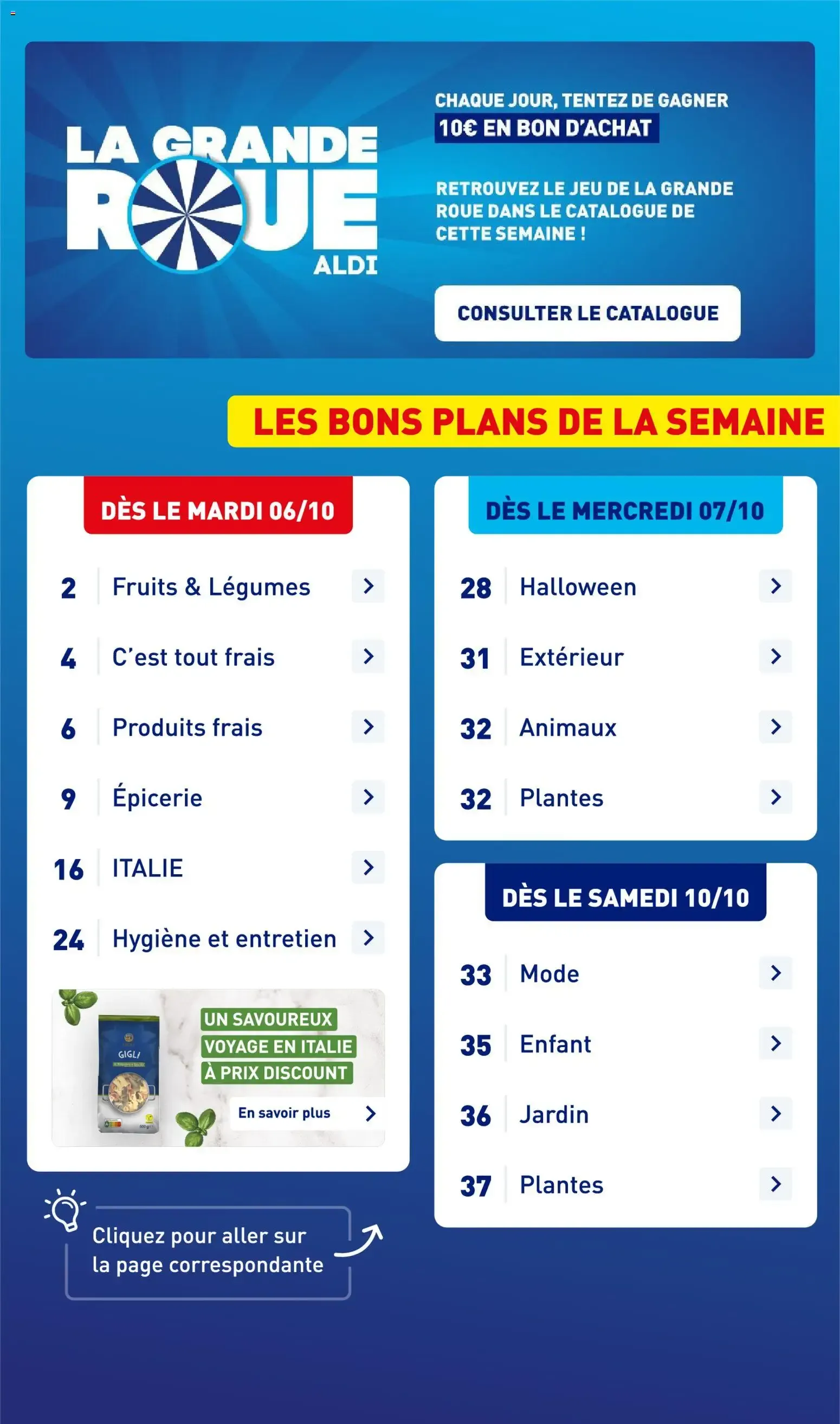 Aldi: Un savoureux voyage en Italie à prix discount du 6 octobre au 12 octobre 2026 - Catalogue page 3