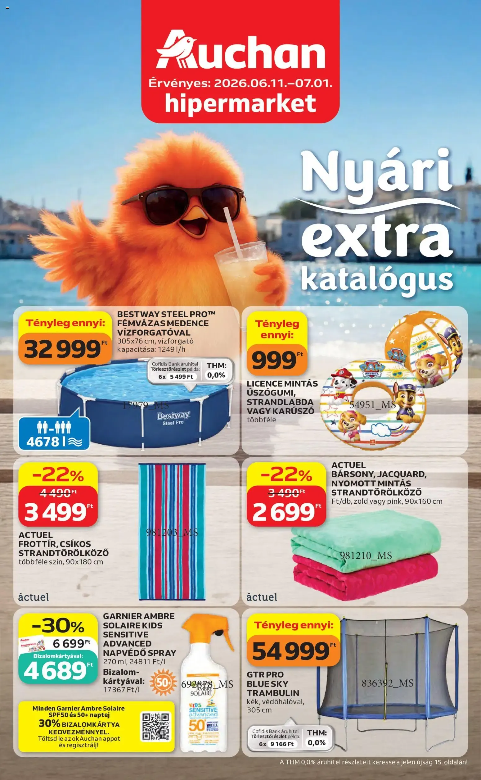 Katalógus Auchan Nyári extra ajánlataink - 2026.06.11. -tól/töl > akció, lapozható szórólap 🛍️ június 11.-tól július 1.-ig 2026. - Oldal 1