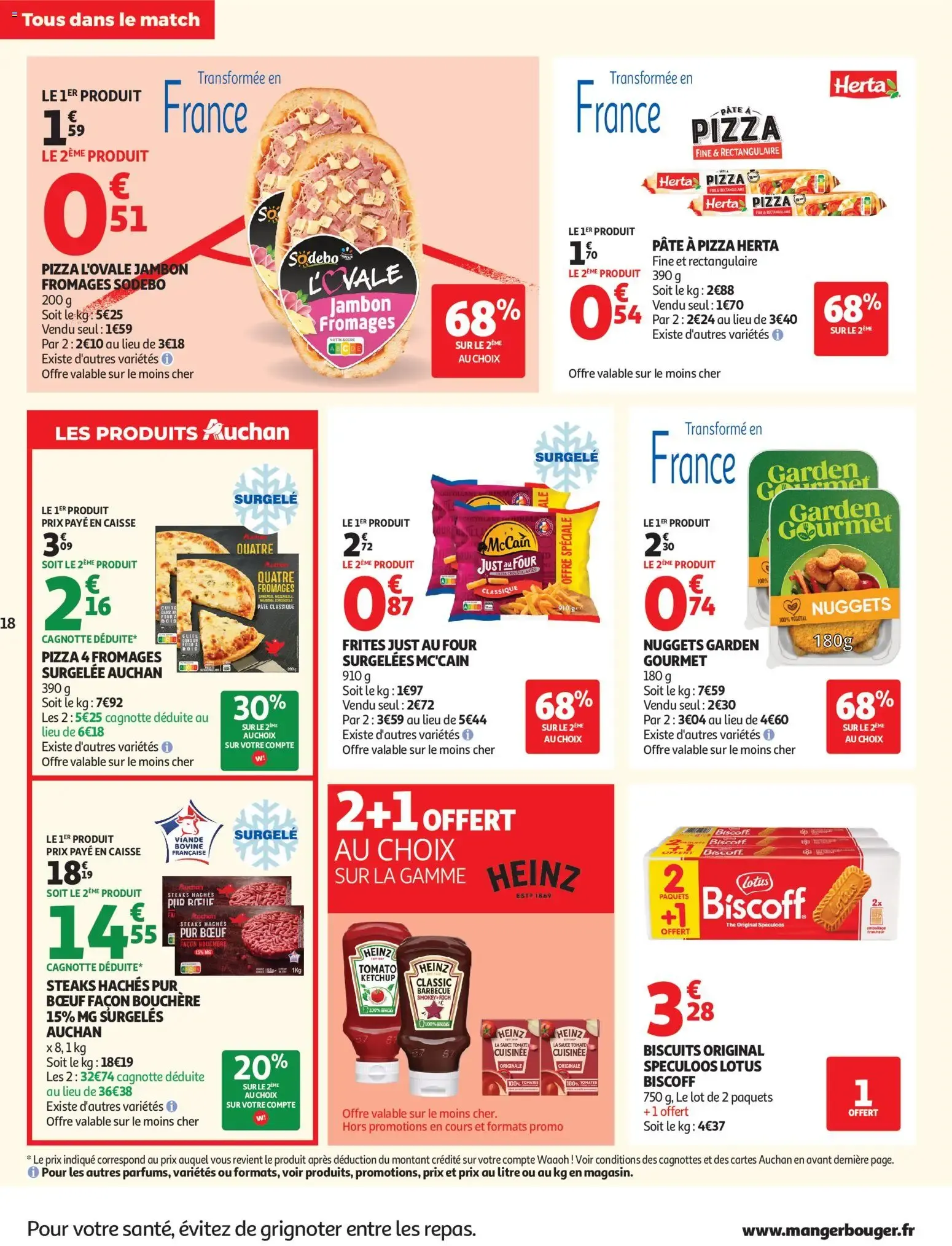 Auchan - Tous dans le match, pros des bons plans du 2 juin au 13 juin 2026 - Catalogue page 18