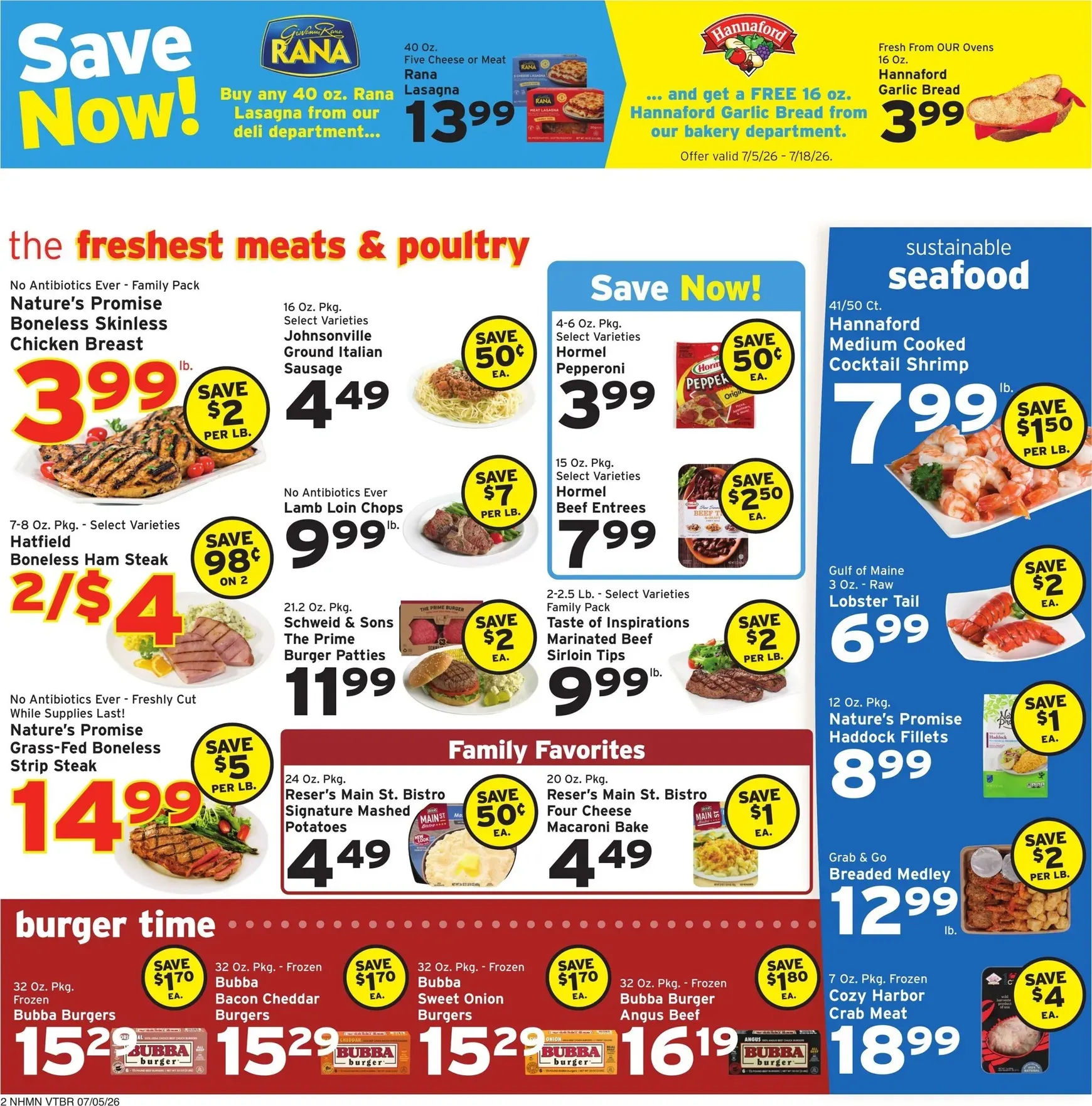 Weekly ad Current Hannaford leaflet valid from Sunday 07/05/2026 to Saturday 07/11/2026 from July 5 to July 11 2026 - Page 2