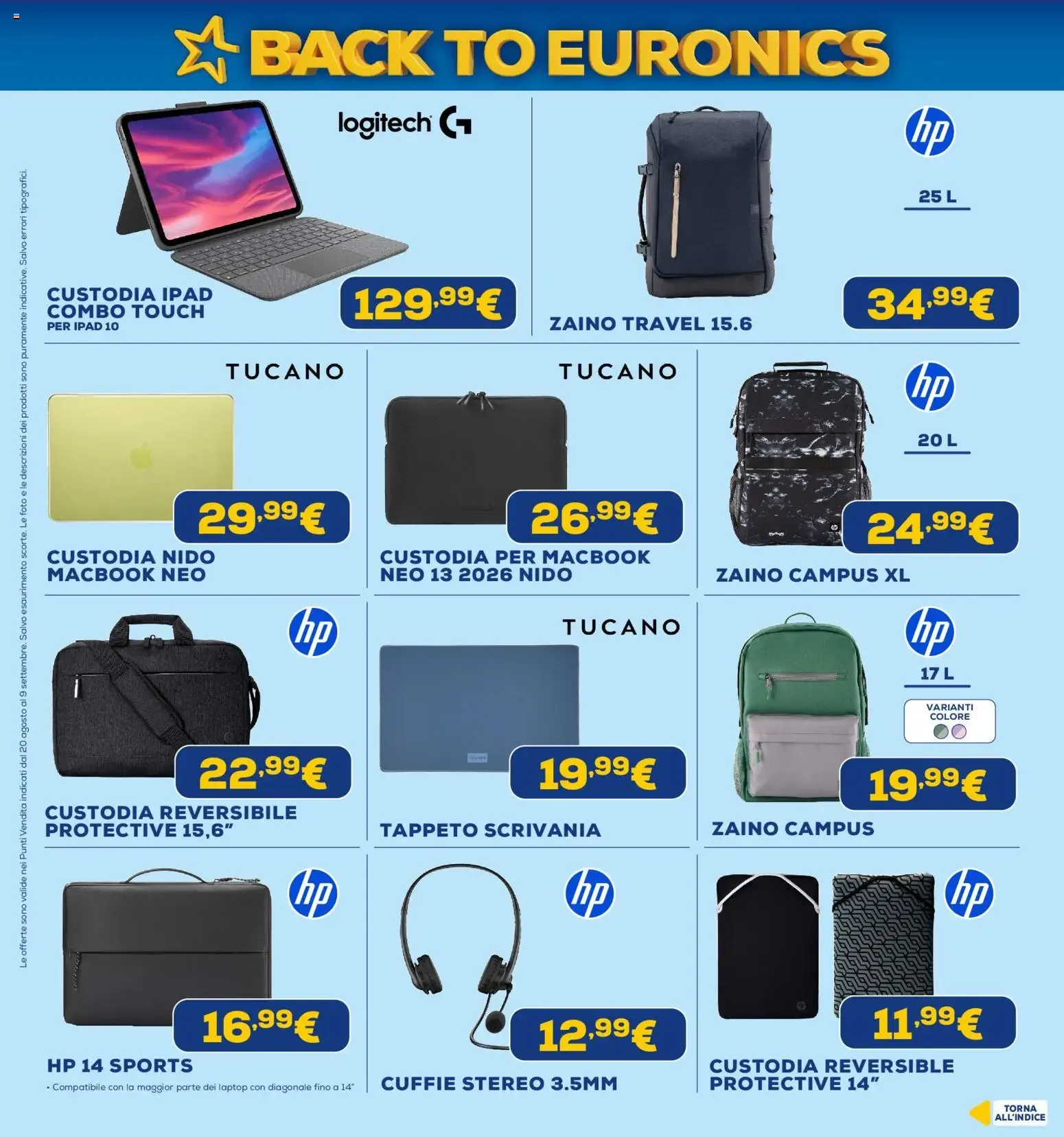 Nuovo Euronics volantino Back to Euronics dal 20/08/2026 > offerte anteprima 🛍️ da 20 agosto a 9 settembre di 2026 - Pagina del volantino 1
