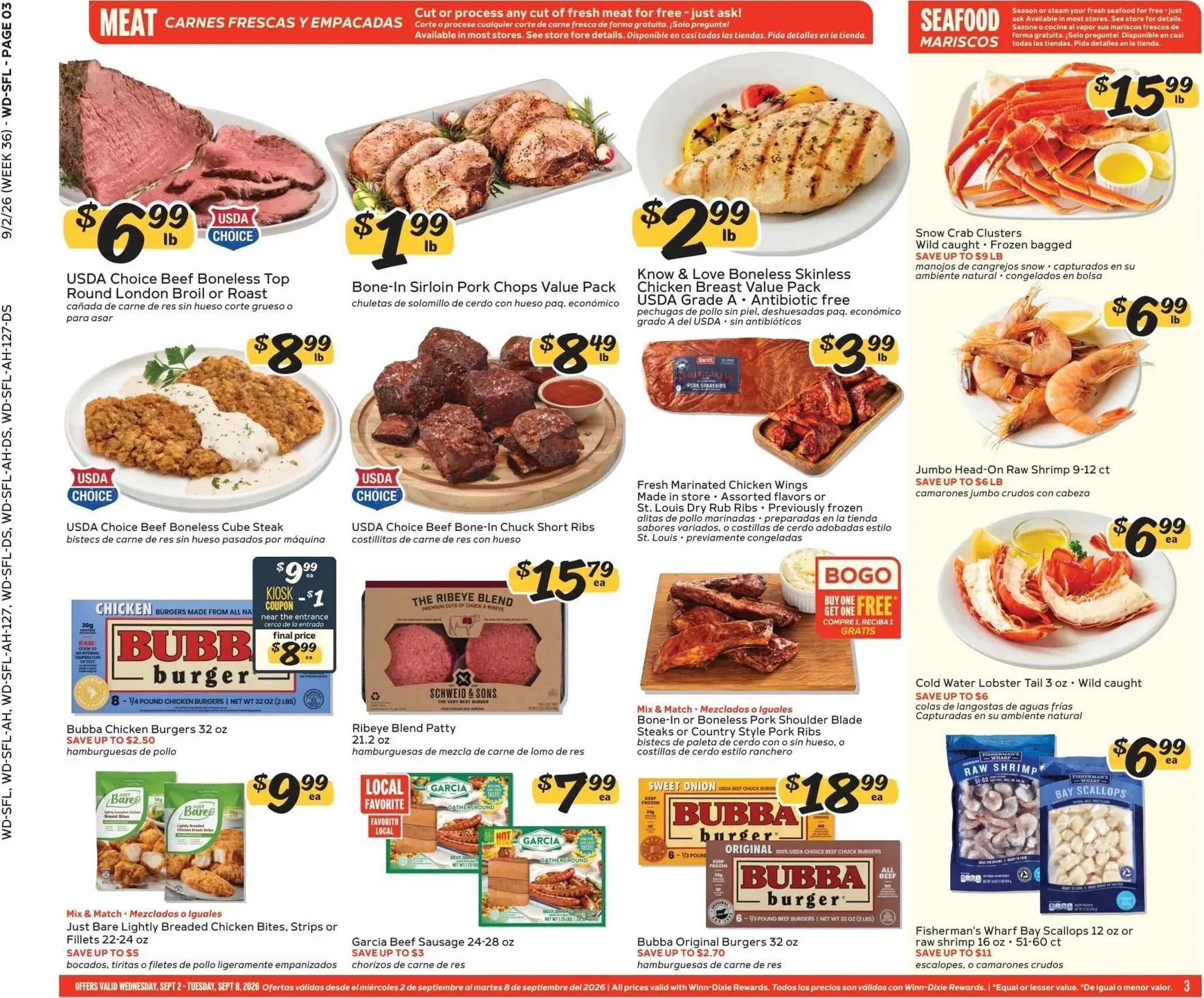 Weekly promotion Current Winn-Dixie leaflet valid from Wednesday 09/02/2026 to Tuesday 09/08/2026 spanning from September 2 to September 8 2026 - Page 3 for Catalogue 365