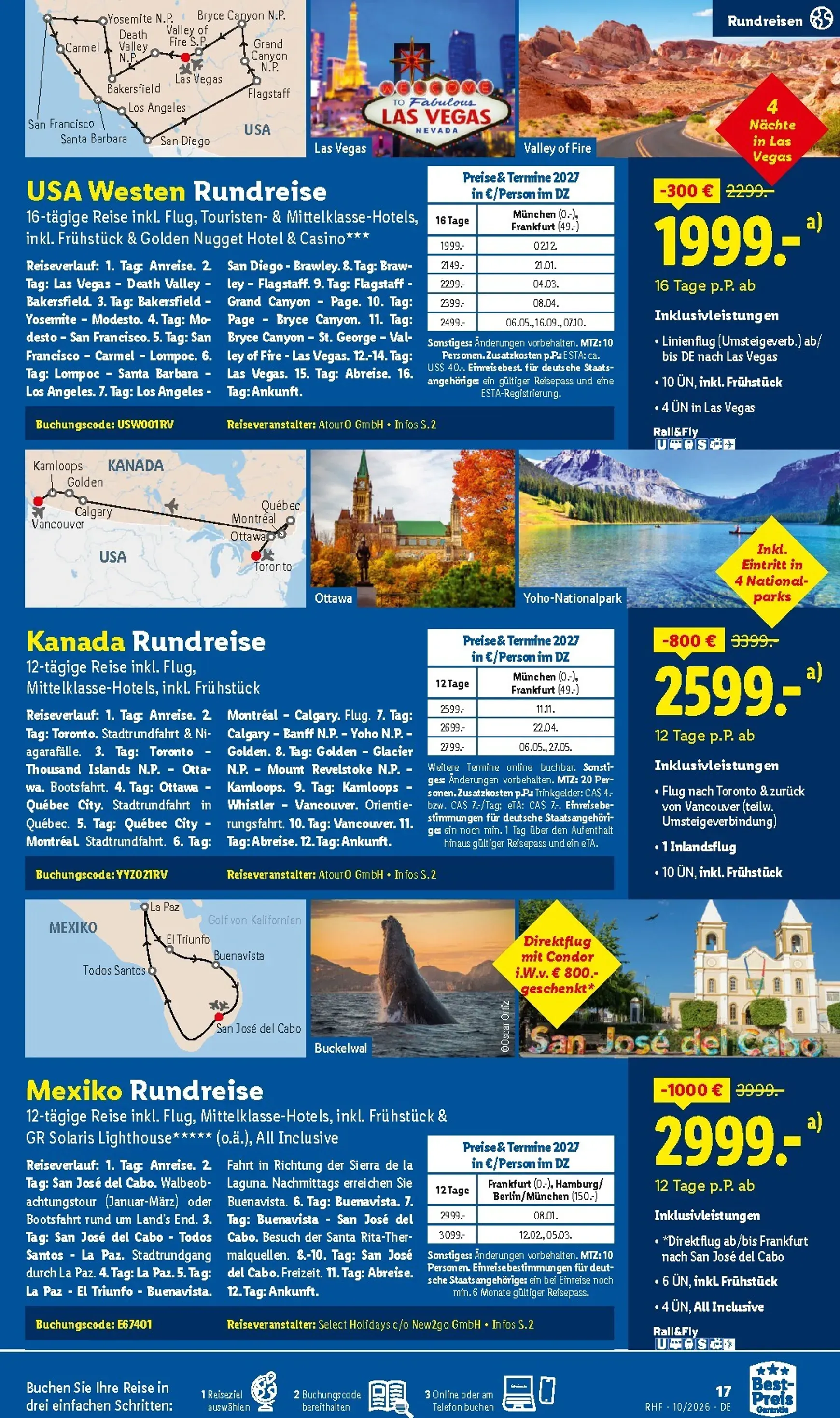 Lidl - Reise-Highlights Prospekt – von Mittwoch 30.09.2026 bis Samstag 31.10.2026 von 30. September bis 31. Oktober 2026 - Prospekt seite 17