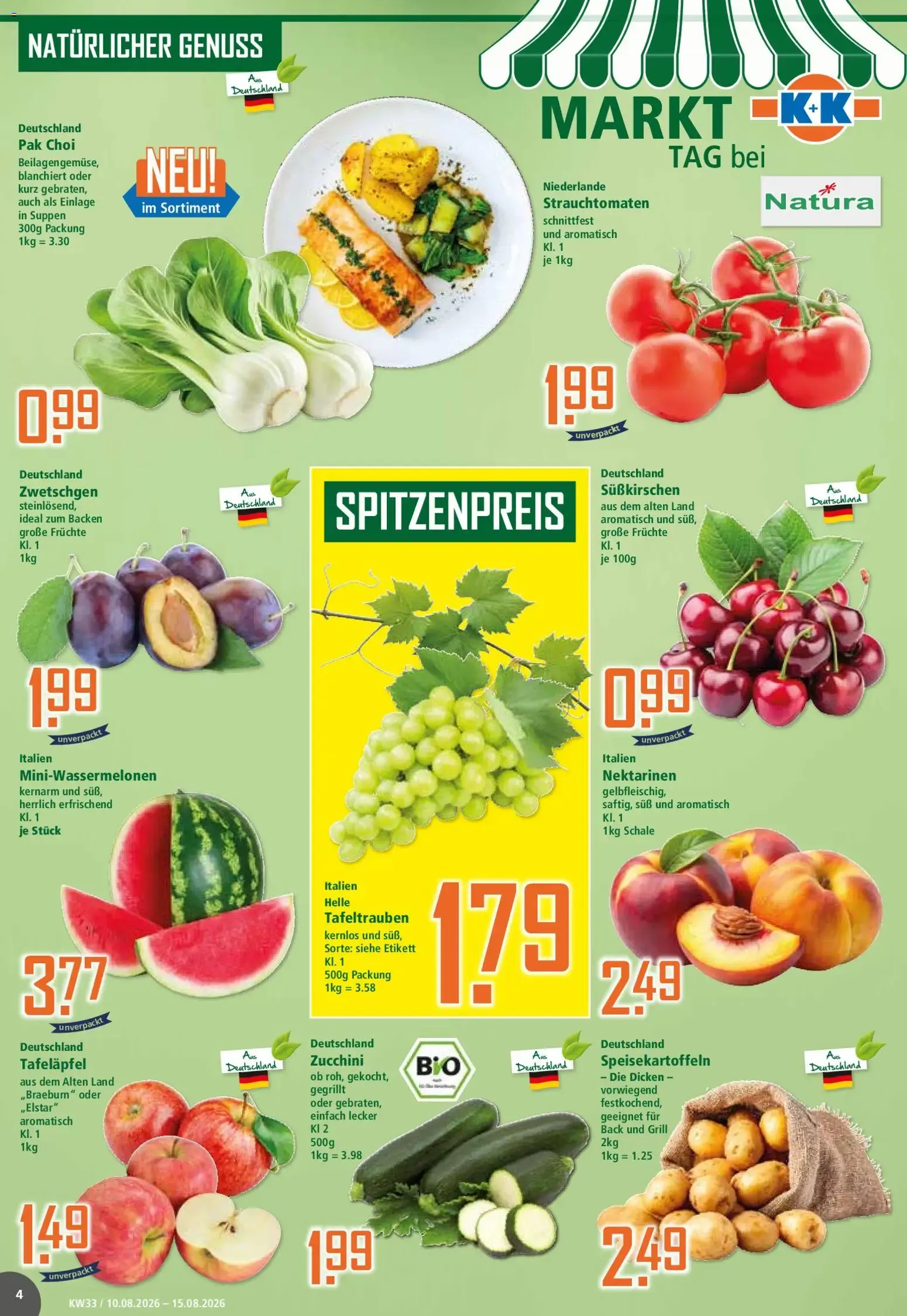 ANGEBOTE: KW33 GÜLTIG VON MONTAG 10.08. BIS SAMSTAG 15.08.2026 von 10. August bis 15. August 2026 - Prospekt seite 4