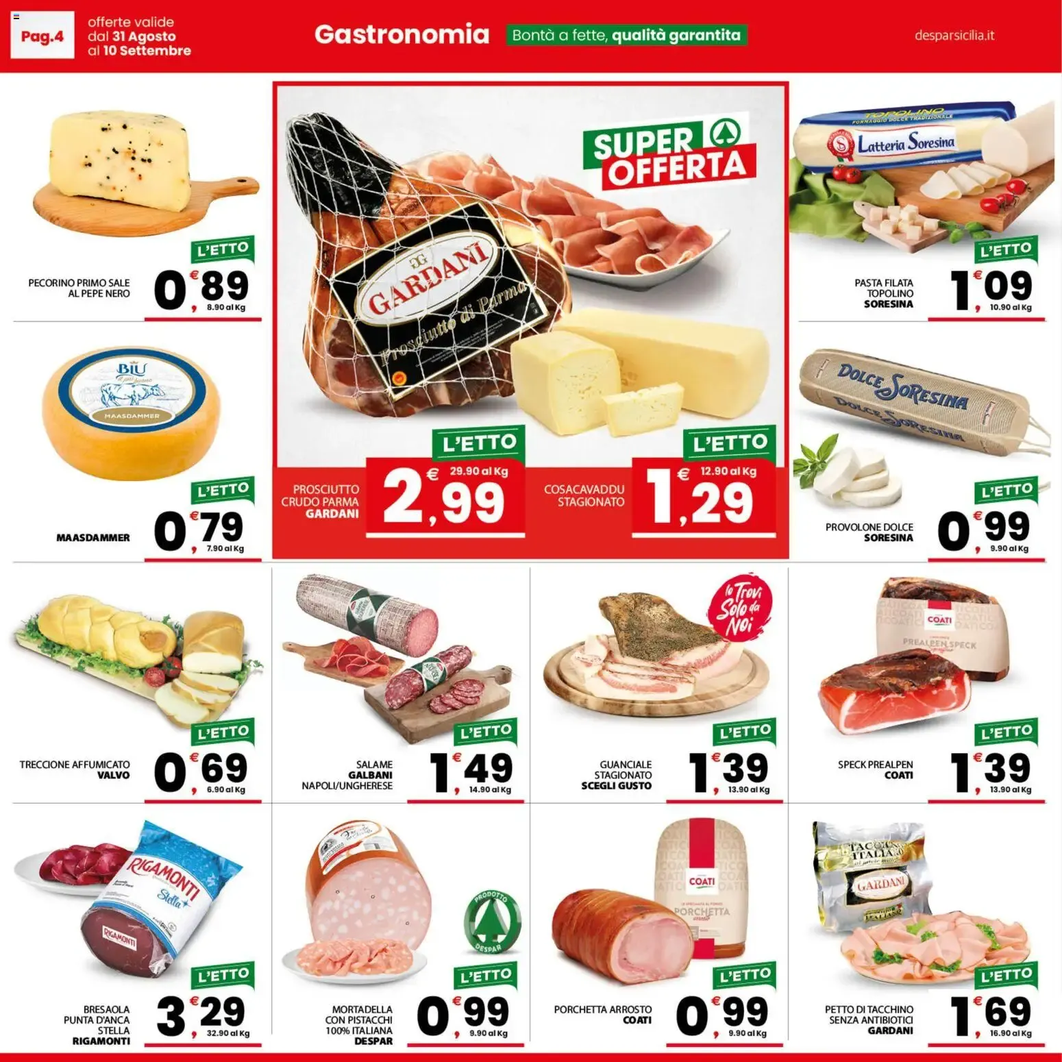 Nuovo Despar volantino Sicilia dal 31/08/2026 > offerte anteprima 🛍️ da 31 agosto a 10 settembre di 2026 - Pagina del volantino 4