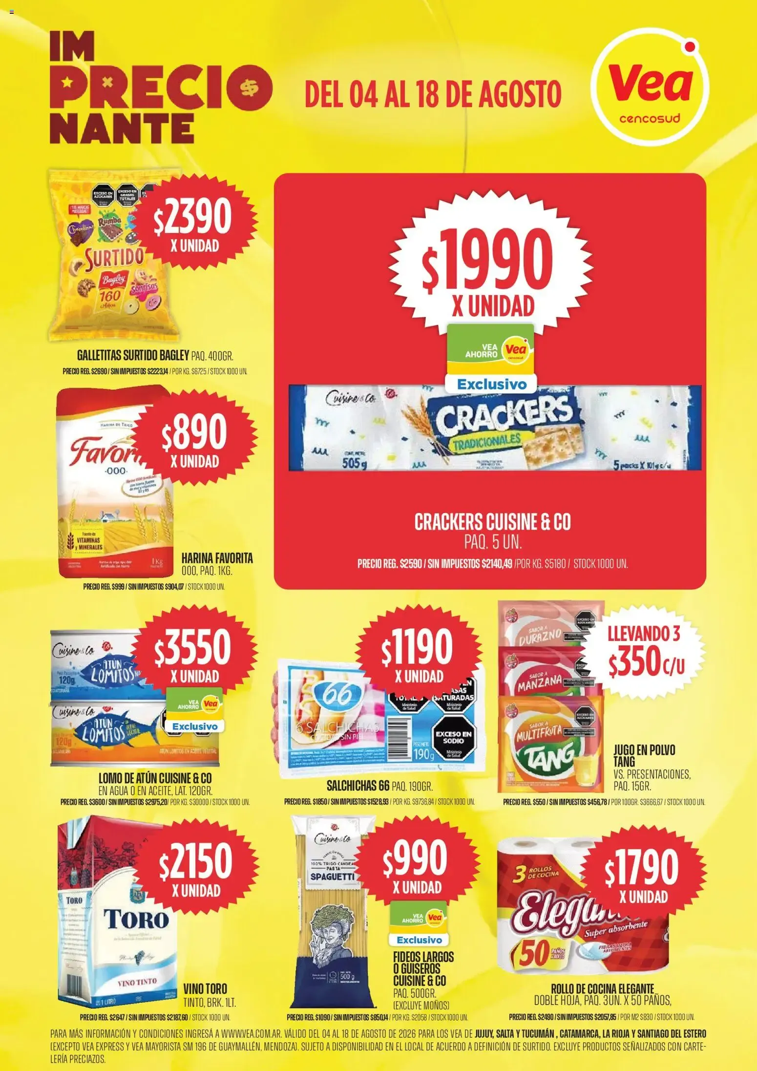 Ofertas de Vea ofertas del 04/08/2026 - 18/08/2026 4 de agosto al 18 de agosto 2026 - Página 1 del catálogo