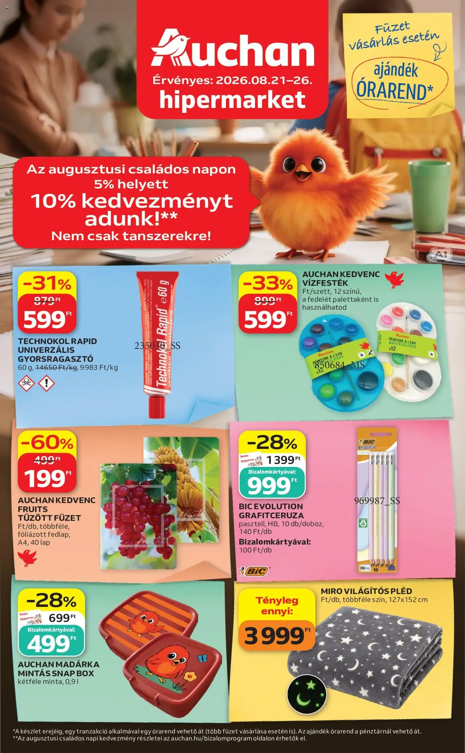 Katalógus Auchan Iskolakezdés ajánlatok - 2026.08.21. -tól/töl > akció, lapozható szórólap 🛍️ augusztus 21.-tól augusztus 26.-ig 2026. - Oldal 1