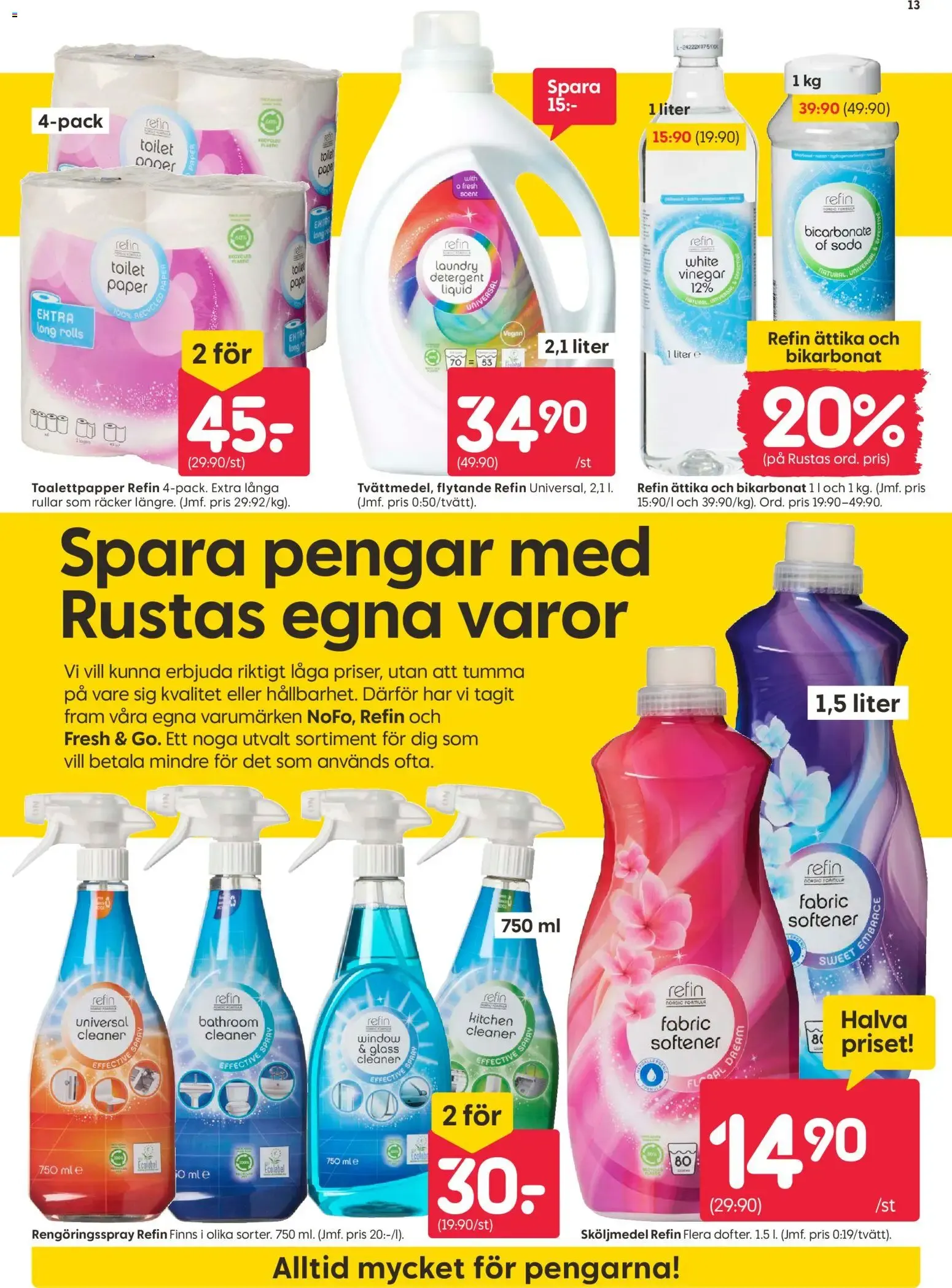 Rusta erbjudanden från 10/08/2026 - 16/08/2026 > Reklamblad nuvarande rabatter från 10 augusti till 16 augusti 2026 - Reklamblad sidor 13